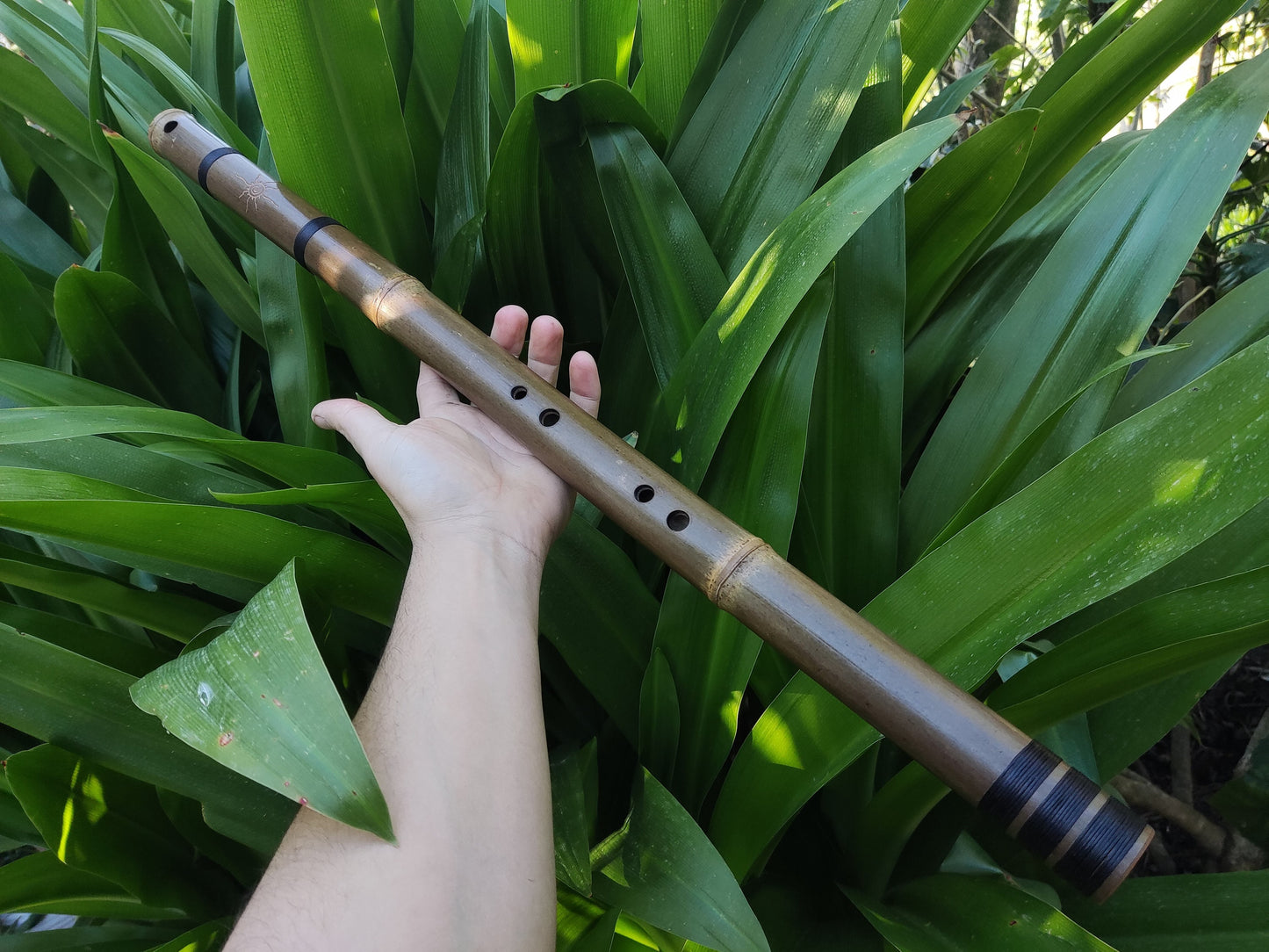 RESERVED: Egyptian Flute in A# for Meditation and Sound Healing. Handmade bass bamboo flute with an exotic, middle eastern sounding scale