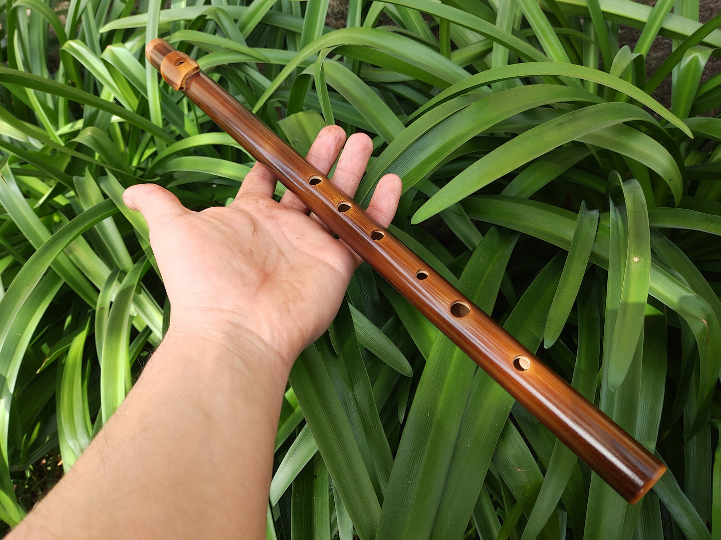 G Major Bamboo Transverse Flute concert tuned at A440. Handmade bamboo flute for folk and world music.