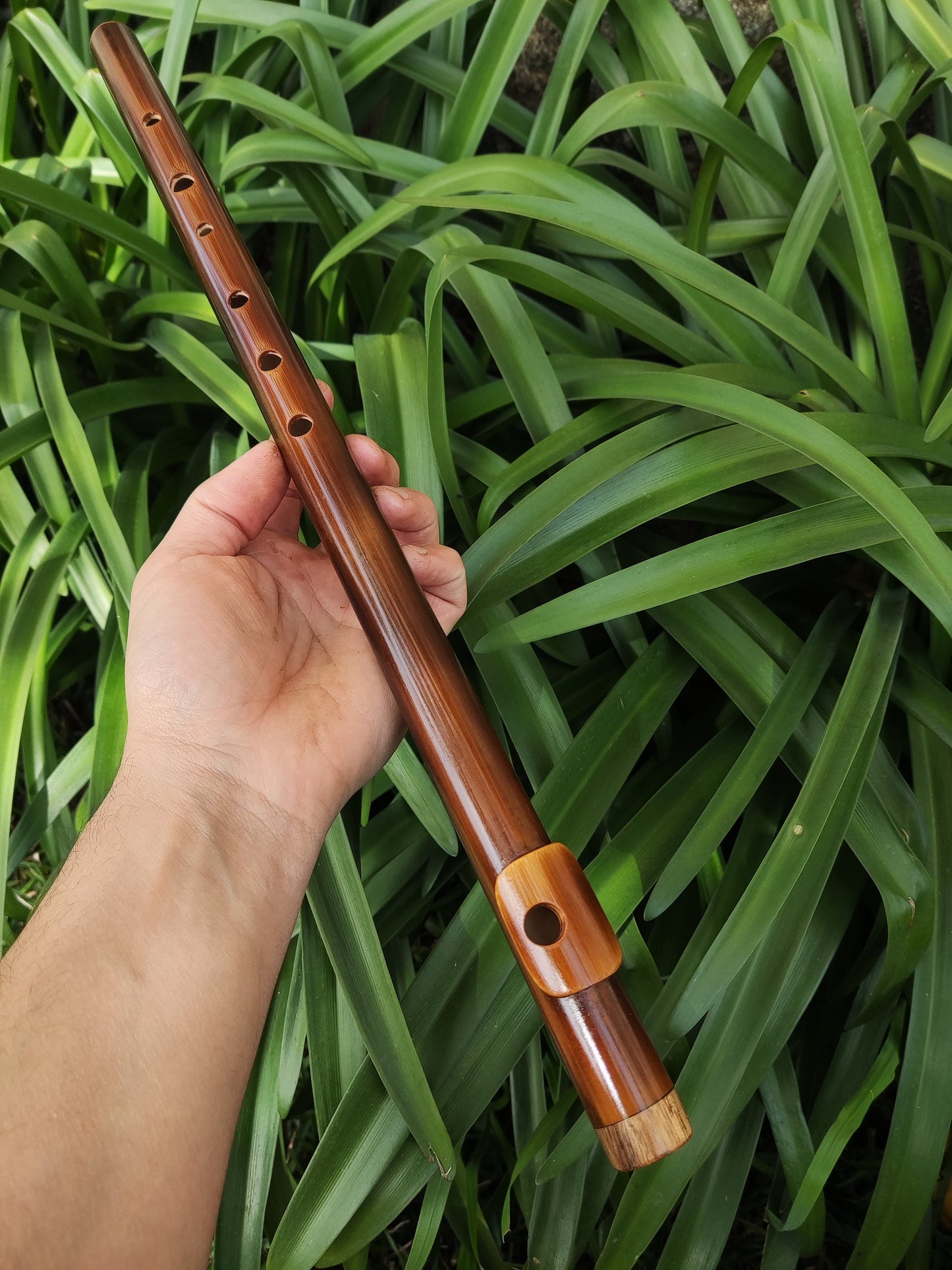 G Major Bamboo Transverse Flute concert tuned at A440. Handmade bamboo flute for folk and world music.