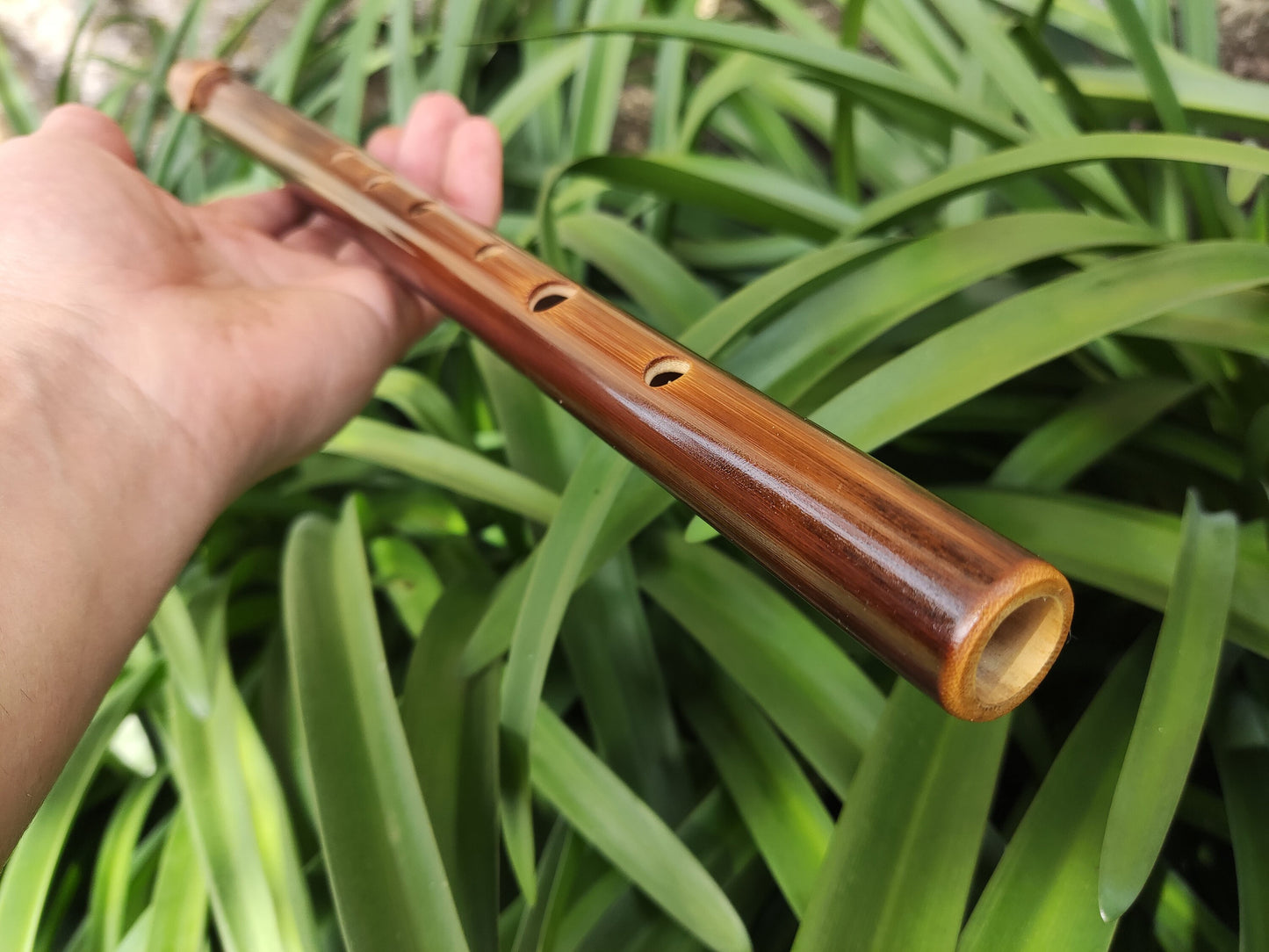 G Major Bamboo Transverse Flute concert tuned at A440. Handmade bamboo flute for folk and world music.