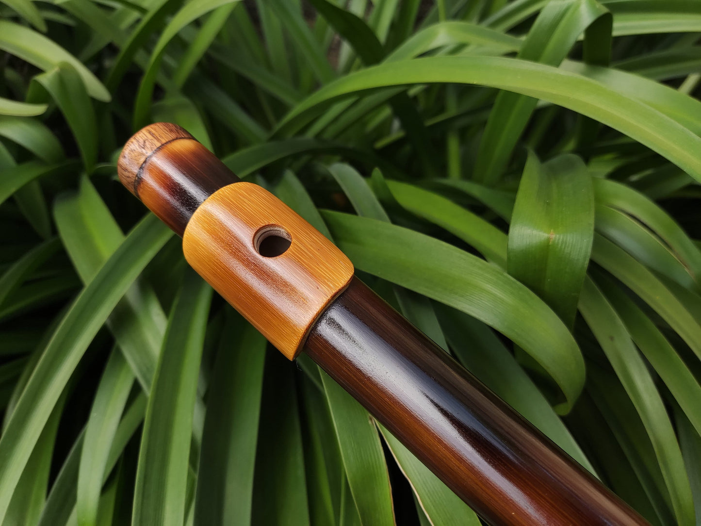 Bamboo Flute in the key of E Major concert tuned to A440. Handmade bamboo flute with lip plate | Sopro Flutes