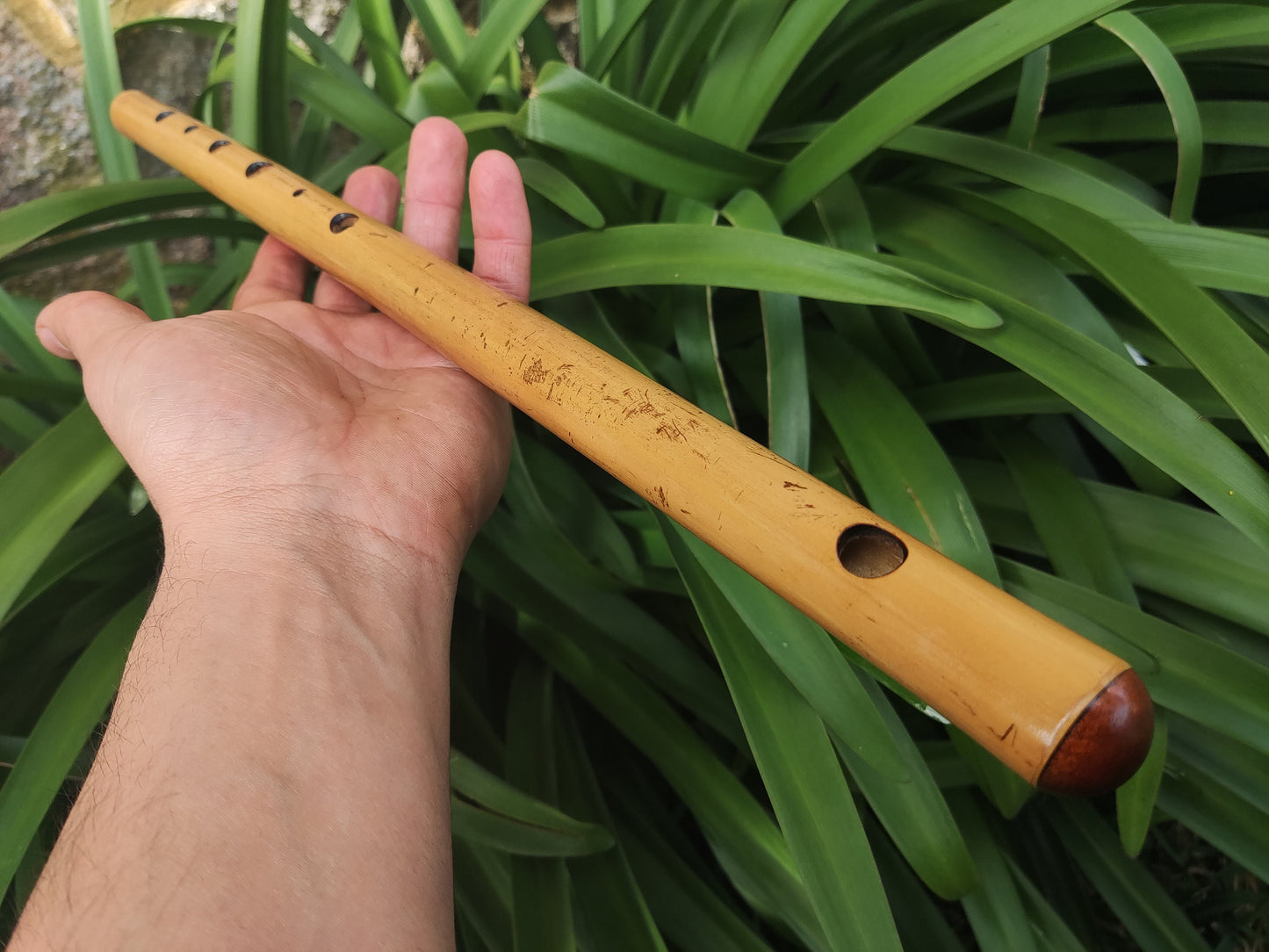 G Minor Harmonic Bamboo Flute, handmade Ethnic flute in the key of G Harmonic Minor. Ethnic small bansuri style Transverse flute | Rui Gomes