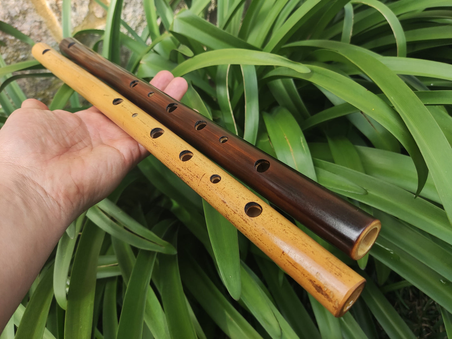 G Minor Harmonic Bamboo Flute, handmade Ethnic flute in the key of G Harmonic Minor. Ethnic small bansuri style Transverse flute | Rui Gomes