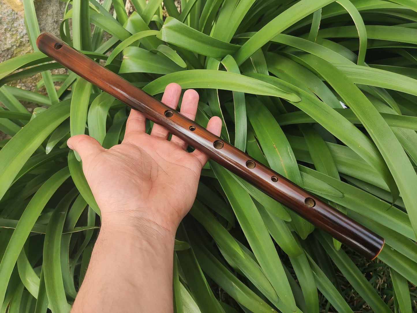 G Minor Harmonic Bamboo Flute, handmade Ethnic flute in the key of G Harmonic Minor. Ethnic small bansuri style Transverse flute | Rui Gomes
