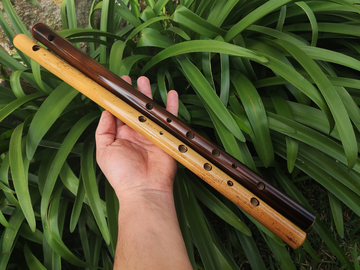 G Minor Harmonic Bamboo Flute, handmade Ethnic flute in the key of G Harmonic Minor. Ethnic small bansuri style Transverse flute | Rui Gomes