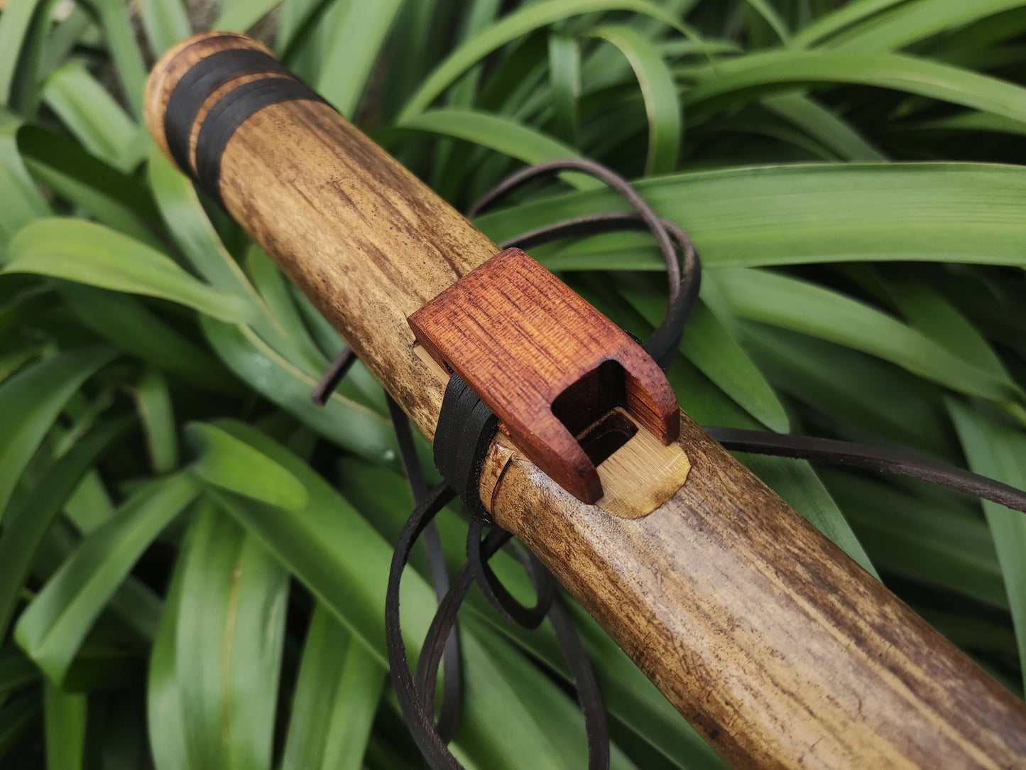 Root End Native American Style Bamboo Flute in the key of F# in 440 Hz. Handmade bamboo flute suitable for Meditation and Sound Healing
