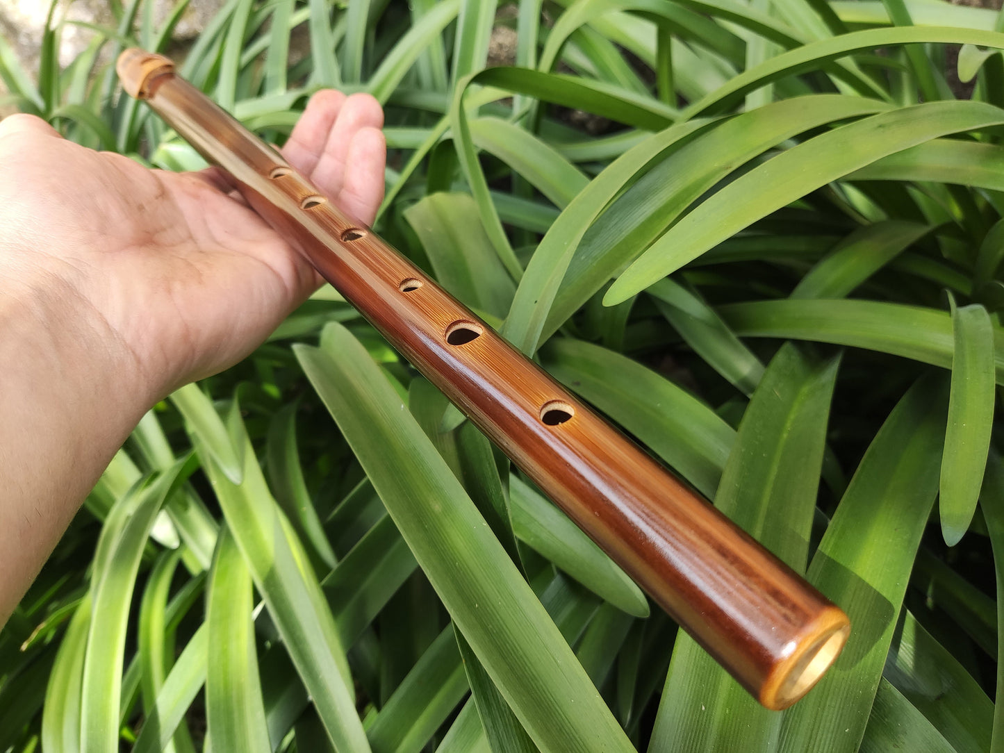 G Major Bamboo Transverse Flute concert tuned at A440. Handmade bamboo flute for folk and world music.