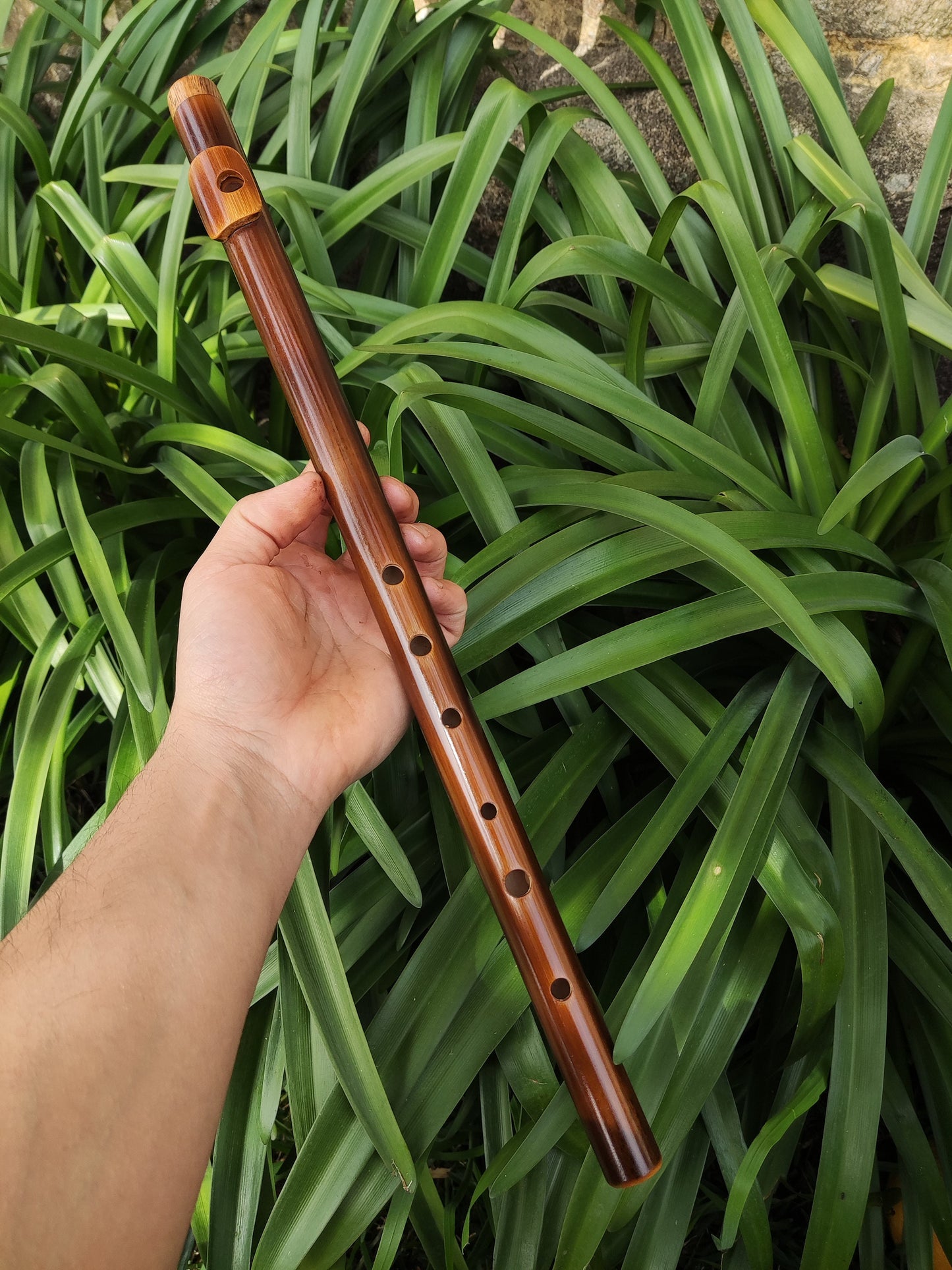 G Major Bamboo Transverse Flute concert tuned at A440. Handmade bamboo flute for folk and world music.
