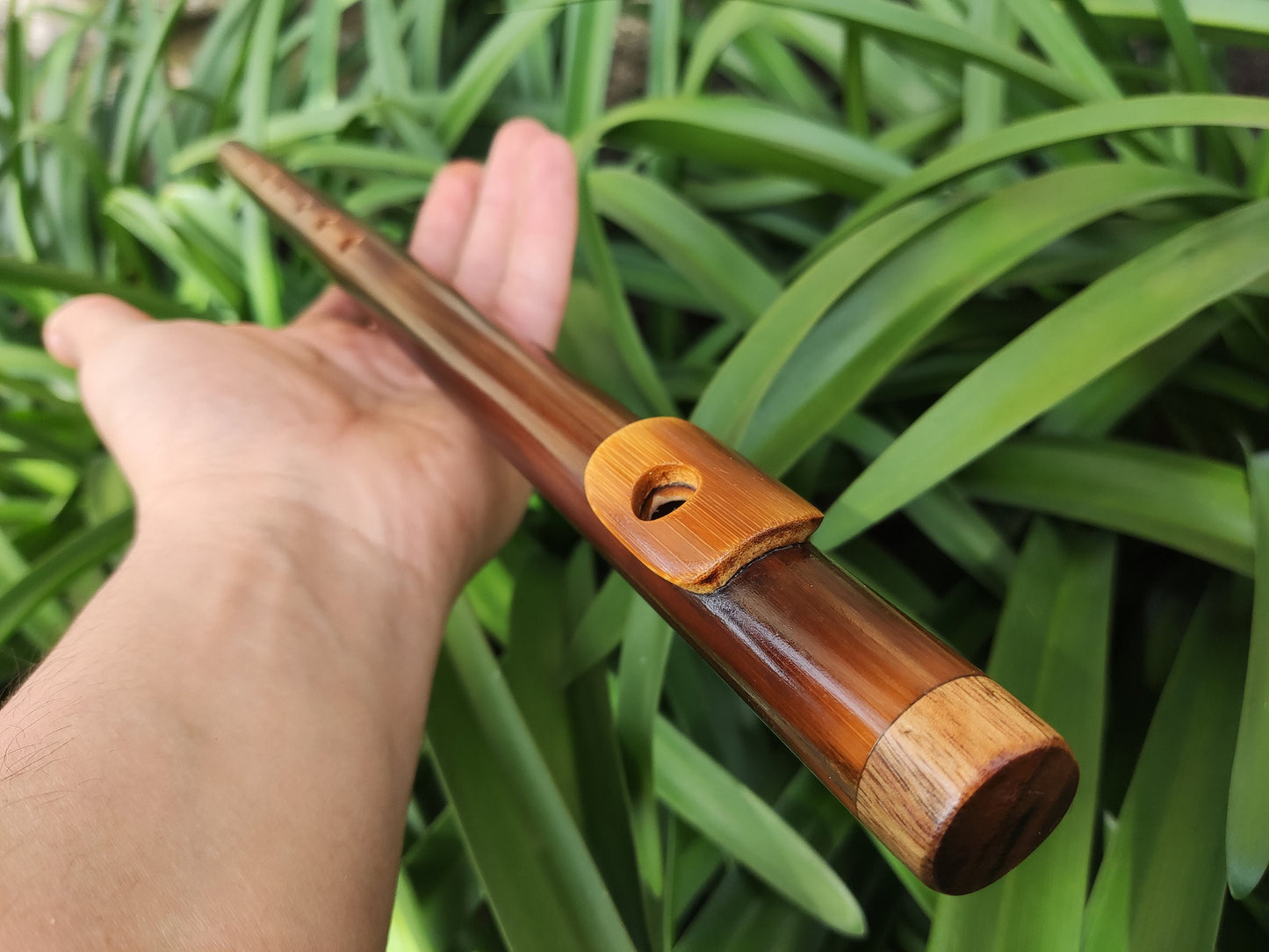 G Major Bamboo Transverse Flute concert tuned at A440. Handmade bamboo flute for folk and world music.