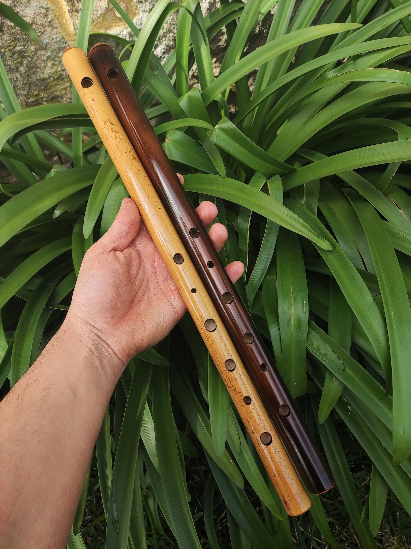 G Minor Harmonic Bamboo Flute, handmade Ethnic flute in the key of G Harmonic Minor. Ethnic small bansuri style Transverse flute | Rui Gomes