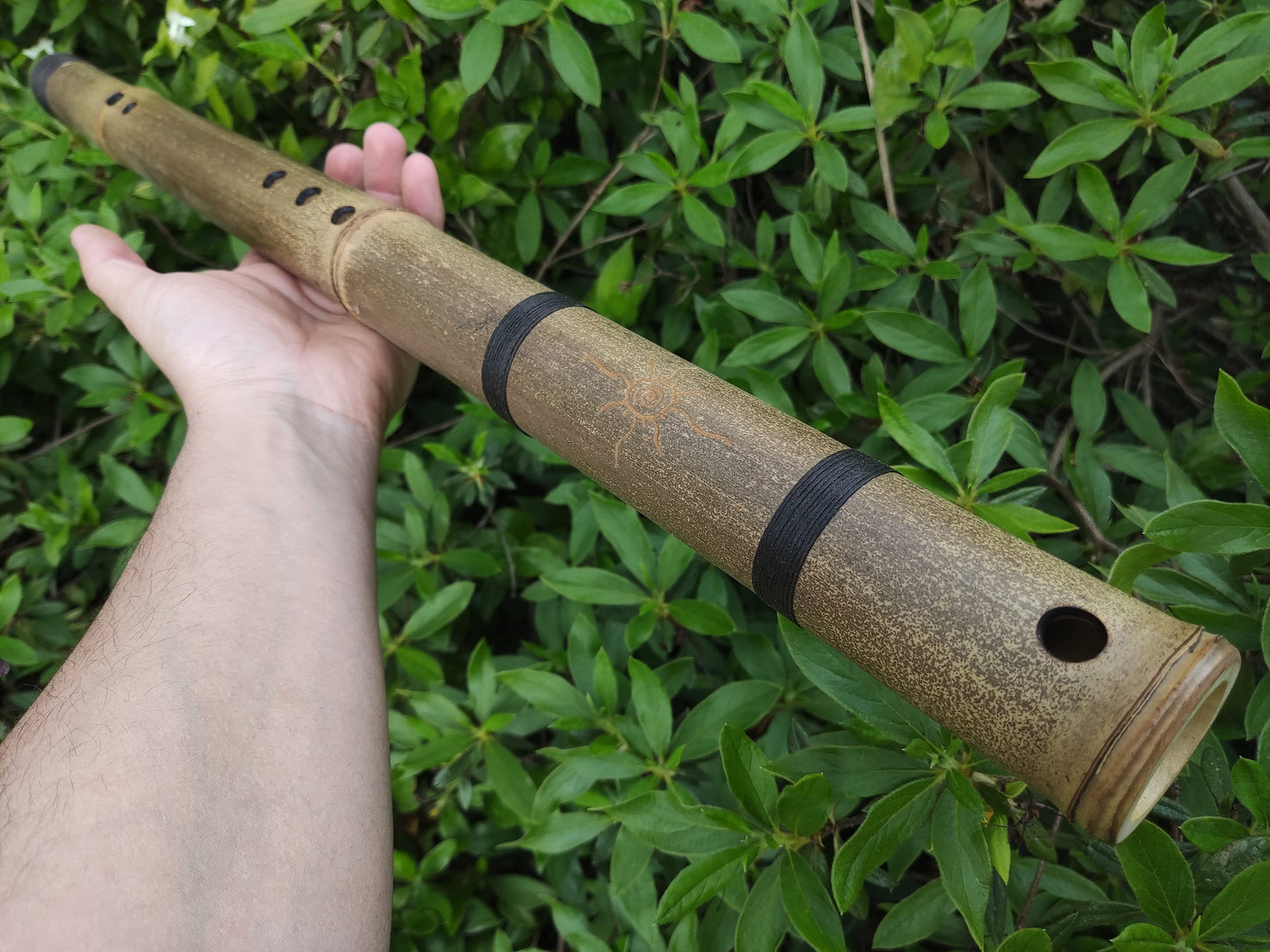 Bass Bamboo Flute tuned to Exotic Kokin-Akebono hybrid scale. Japanese inspired flute for deep meditation and sound healing | Rui Gomes