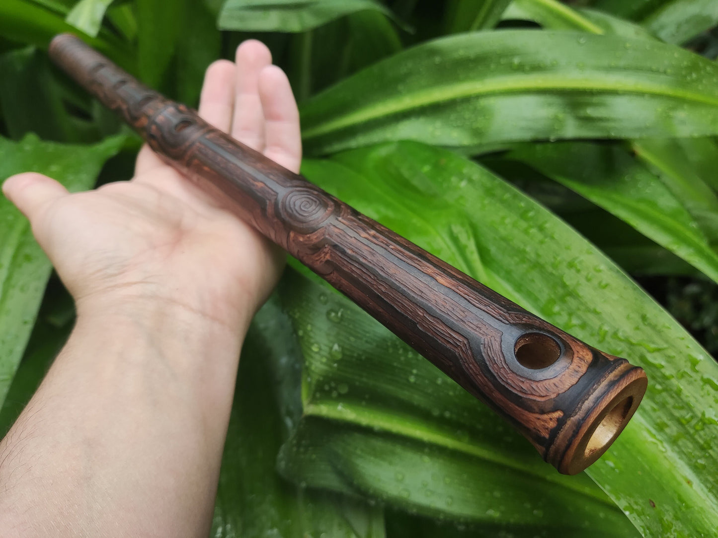 F# Minor Pentatonic Flute Fully Carved | Intuitive Oriental flute with a minor pentatonic scale | 4-holed Easy to play Flute  | Rui Gomes