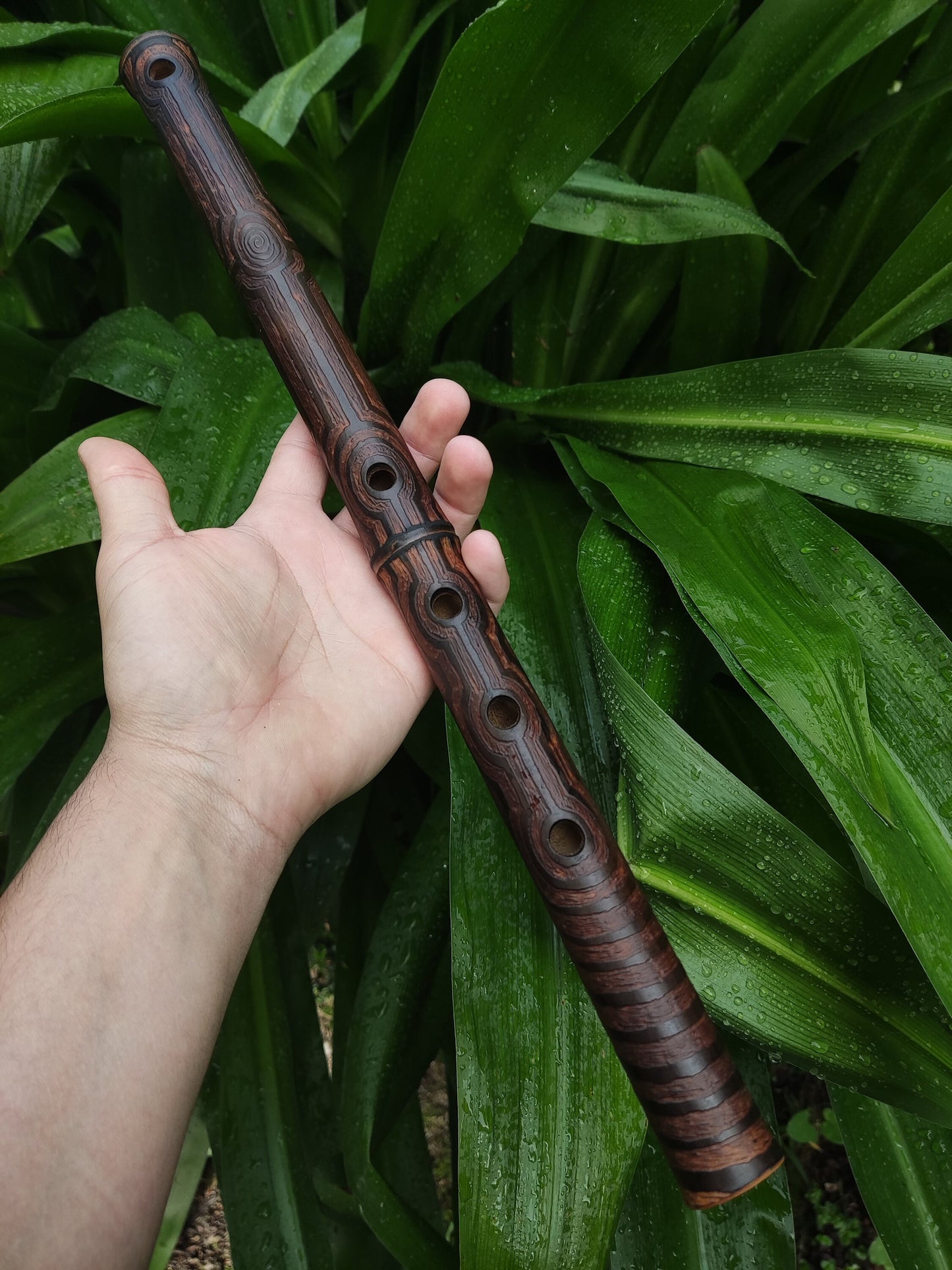 F# Minor Pentatonic Flute Fully Carved | Intuitive Oriental flute with a minor pentatonic scale | 4-holed Easy to play Flute  | Rui Gomes