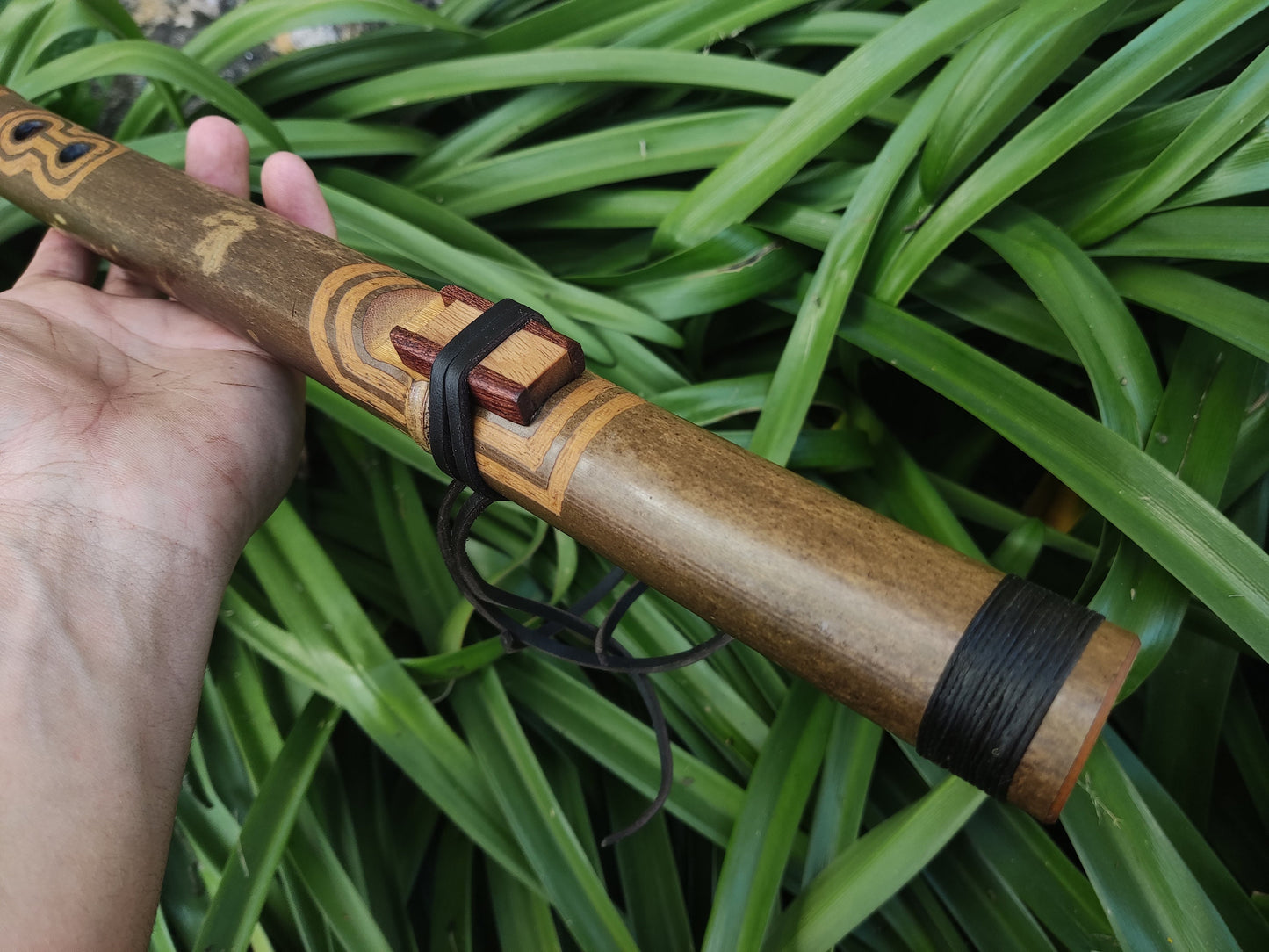 F sharp NA Style Flute with Ethnic Carvings