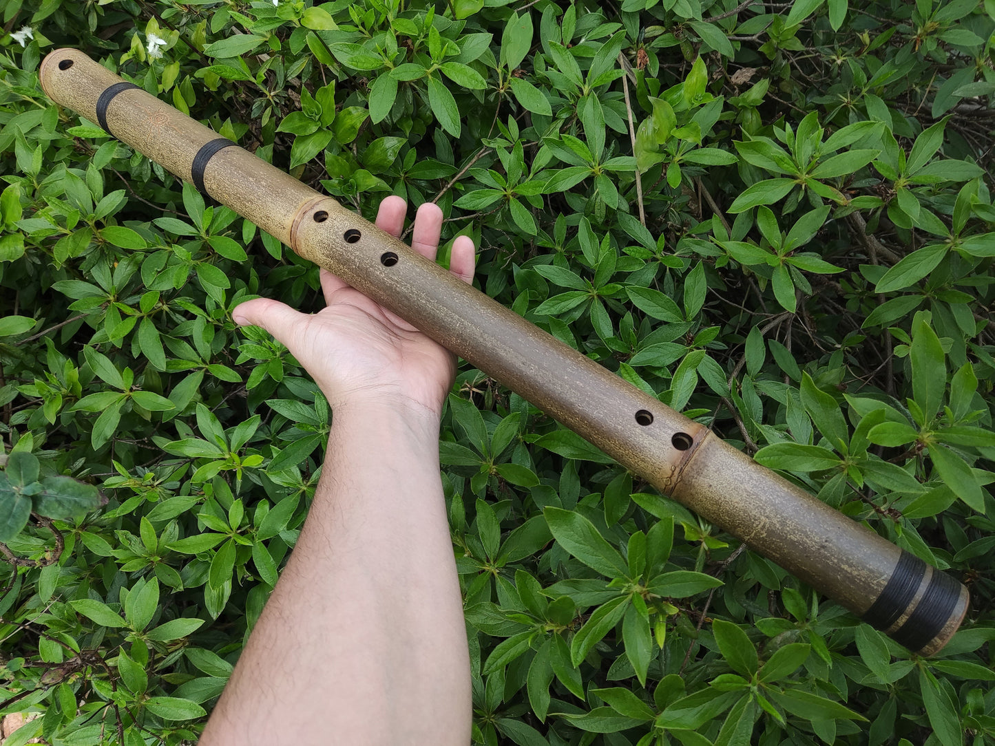 Bass Bamboo Flute tuned to Exotic Kokin-Akebono hybrid scale. Japanese inspired flute for deep meditation and sound healing | Rui Gomes