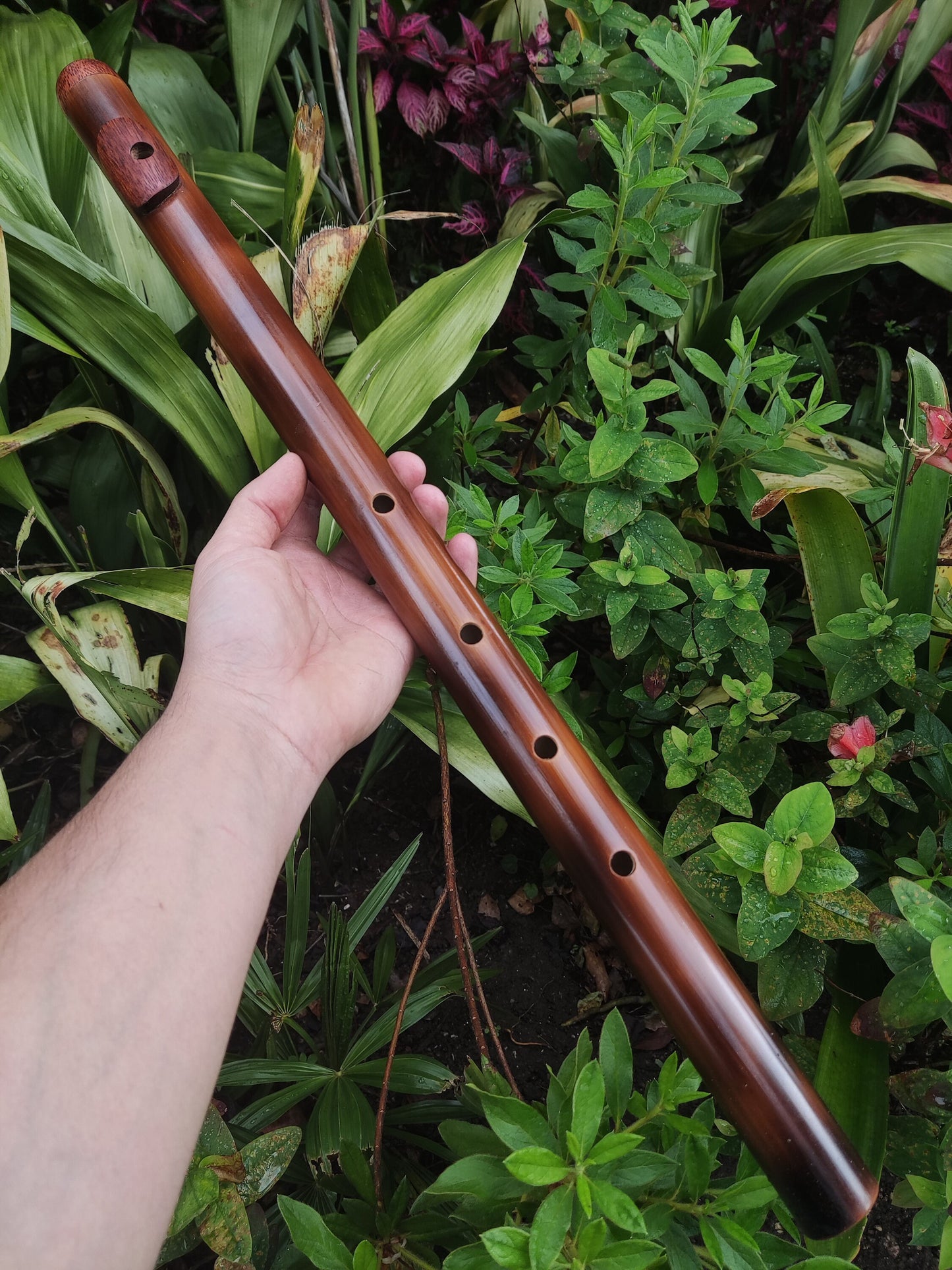 Bamboo flute in low C# tuned in a Minor Pentatonic scale. Handmade Meditative flute in C sharp minor pentatonic suitable for Sound healing.