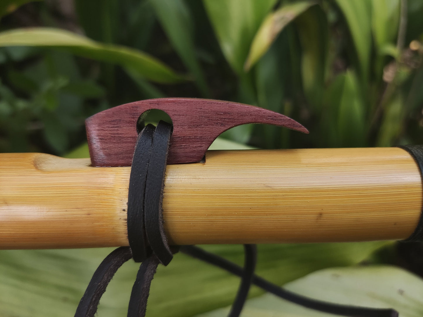 Bamboo Native Flute in A minor Pentatonic. Intuitive Flute made out of Bamboo and Purpleheart built in the Native American Style