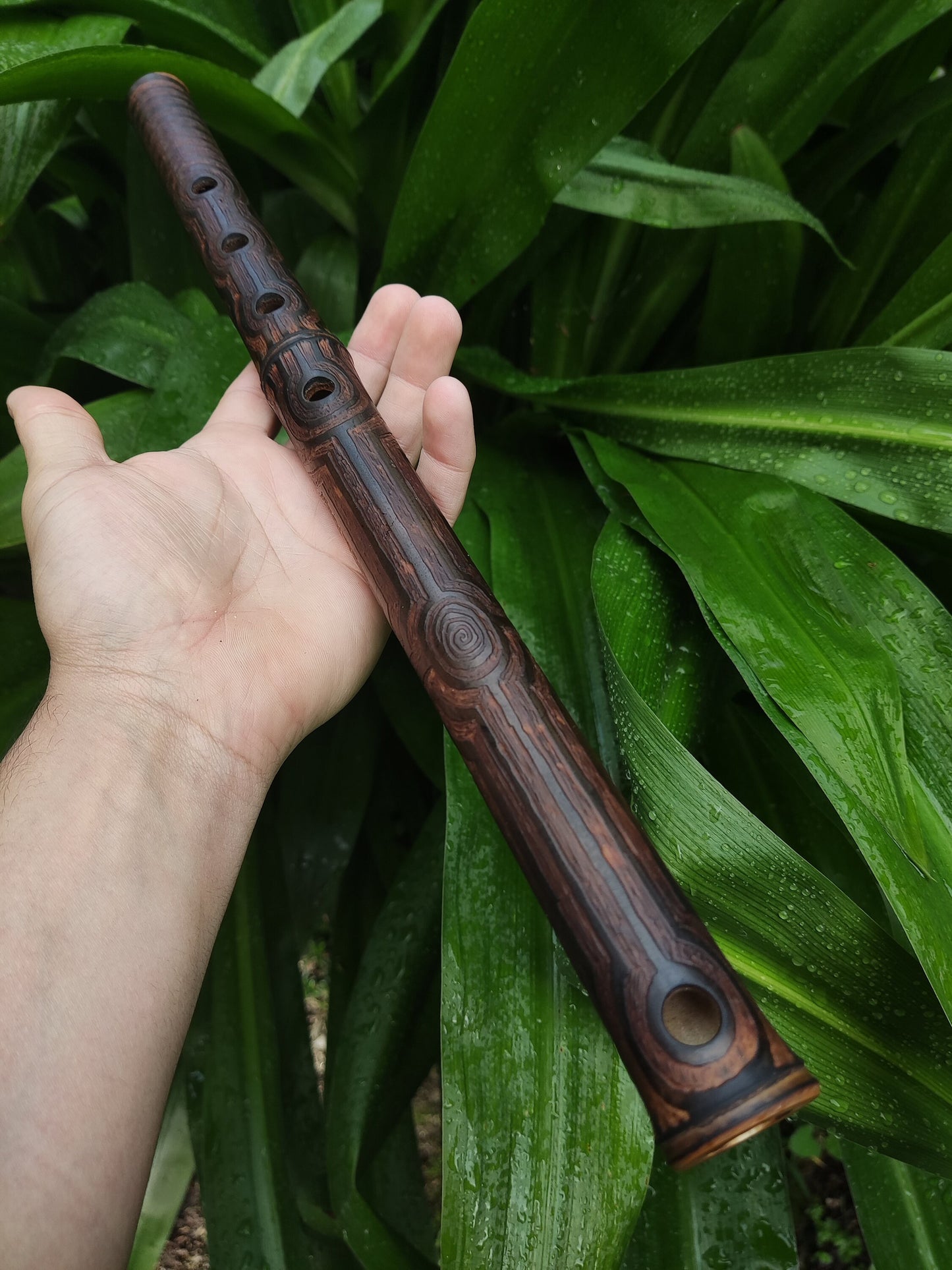F# Minor Pentatonic Flute Fully Carved | Intuitive Oriental flute with a minor pentatonic scale | 4-holed Easy to play Flute  | Rui Gomes