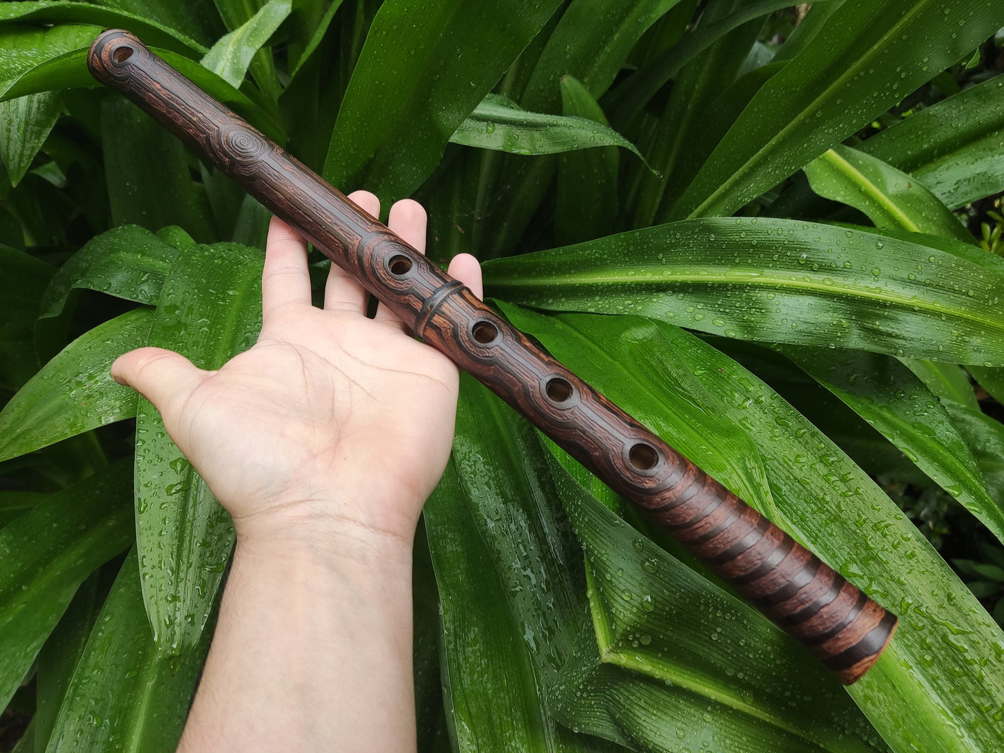 F# Minor Pentatonic Flute Fully Carved | Intuitive Oriental flute with a minor pentatonic scale | 4-holed Easy to play Flute  | Rui Gomes