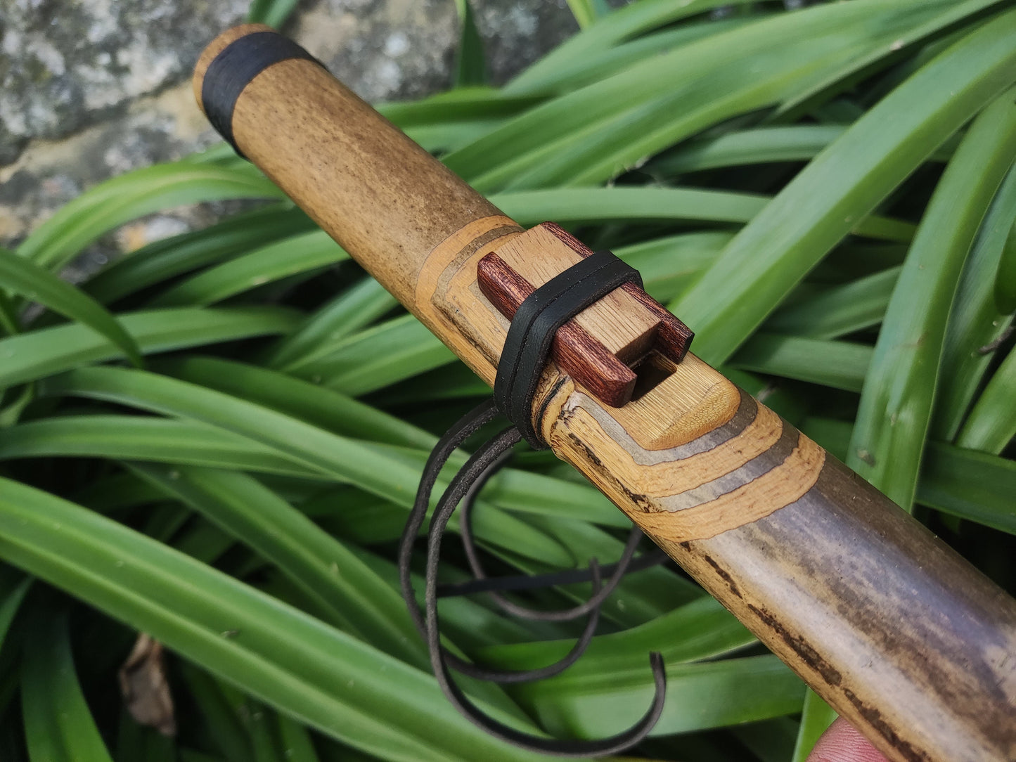 F sharp NA Style Flute with Ethnic Carvings