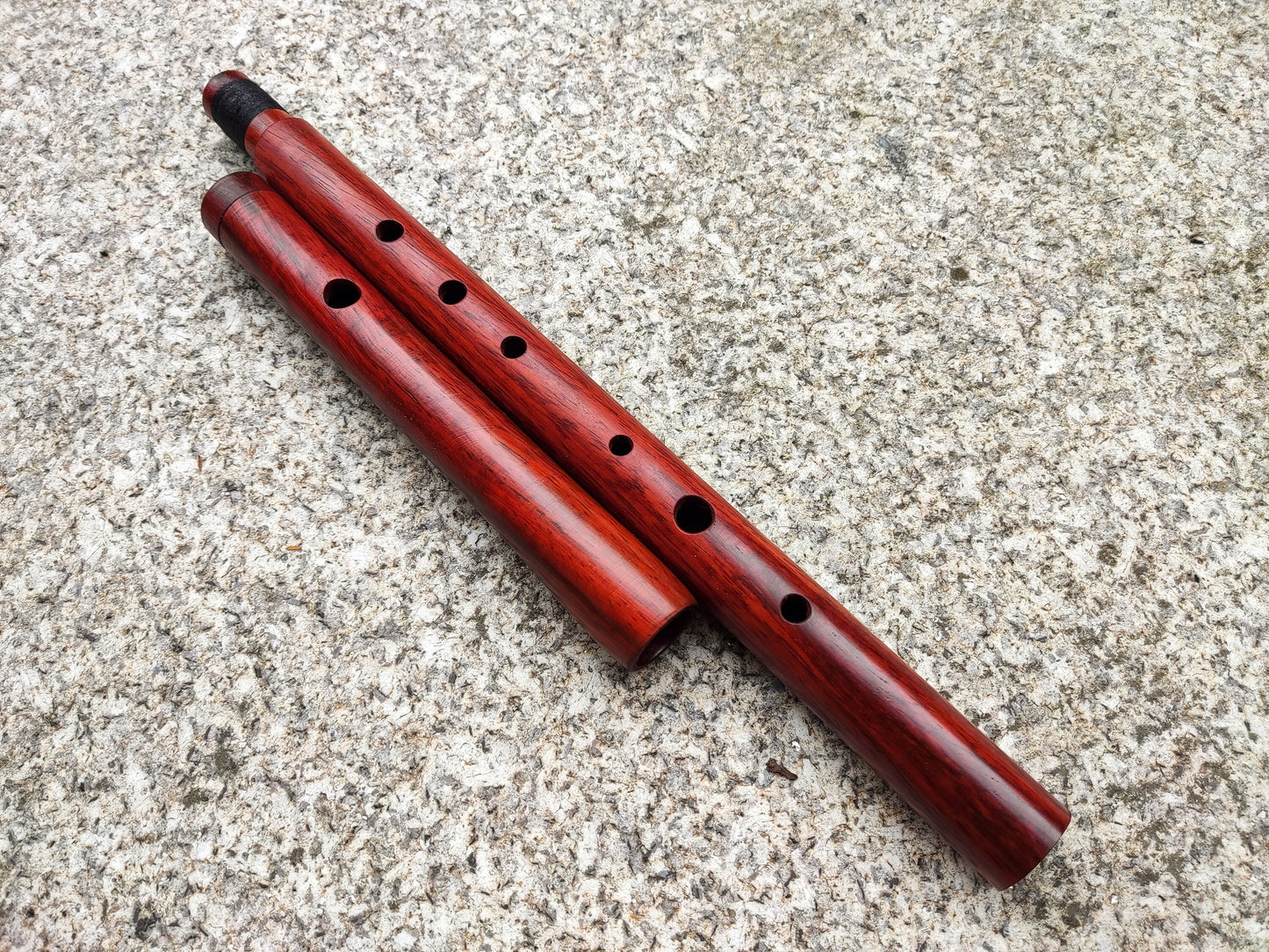 Handmade Wooden Flute in the key of F. Low F Irish style flute, made in two pieces, concert tuned for folk and world music by Rui Gomes