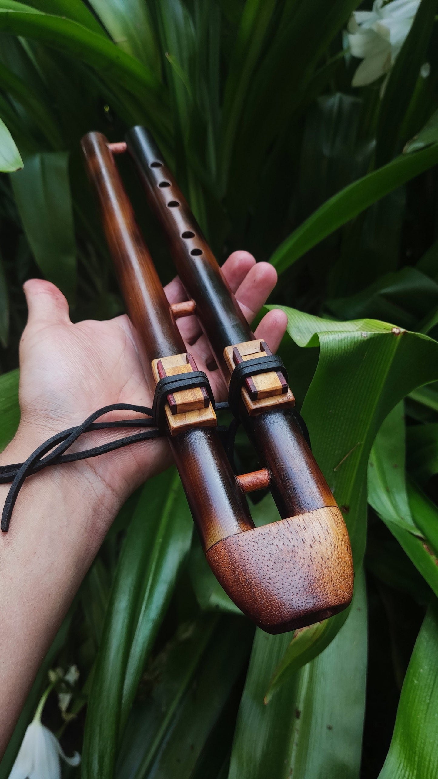 Native American Style Bamboo Drone flute in C#. Handmade Flute for Sound healing and Meditation Sessions
