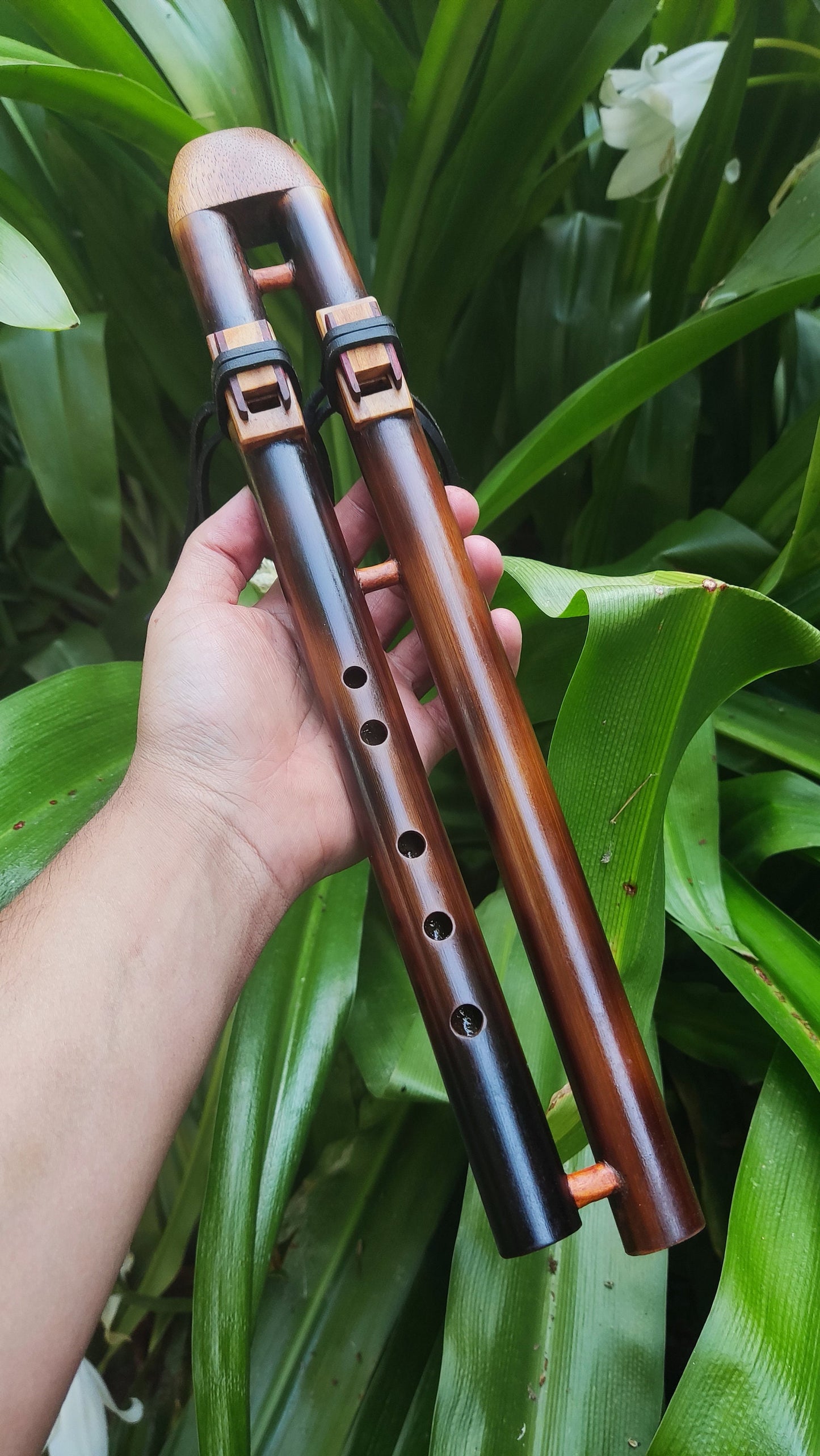 Native American Style Bamboo Drone flute in C#. Handmade Flute for Sound healing and Meditation Sessions