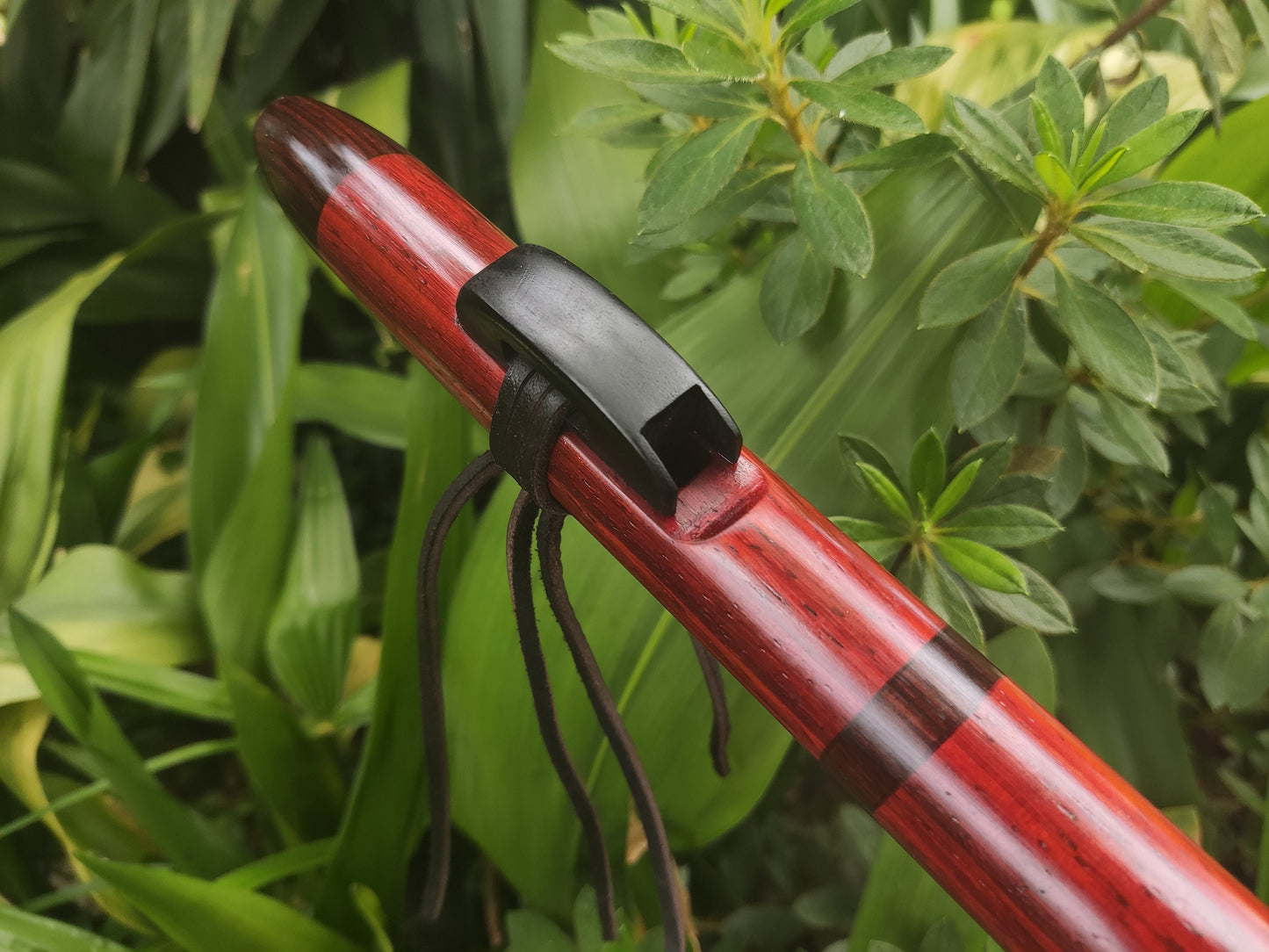 Native American Style flute in A made with Padauk and Rosewood. Handmade Wooden flute suitable for Meditation and Sound Healing