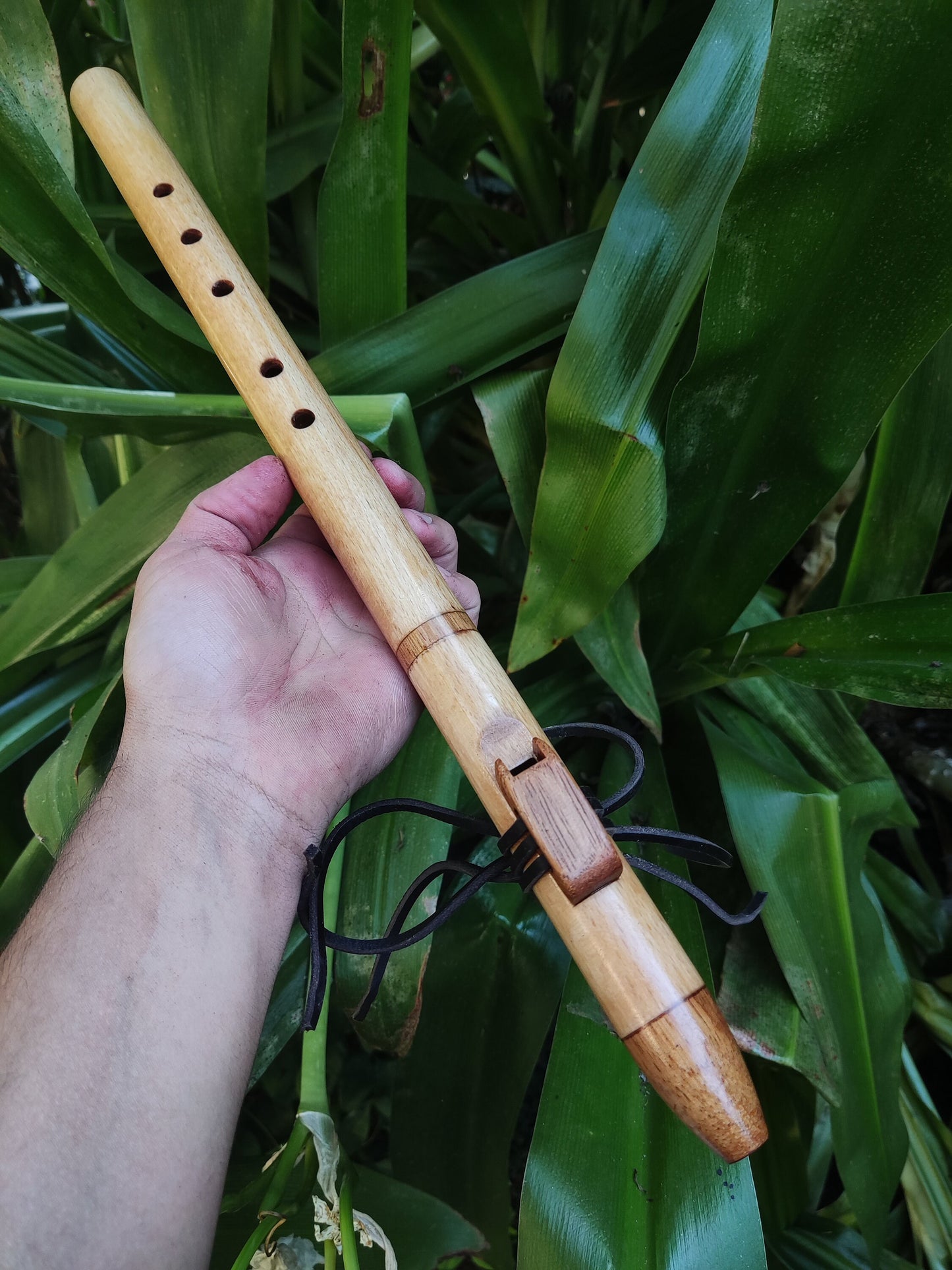 Native American Style Flute in the key of A for Meditation & Sound Healing by Rui Gomes, Handmade Wooden Instrument made with European Beech
