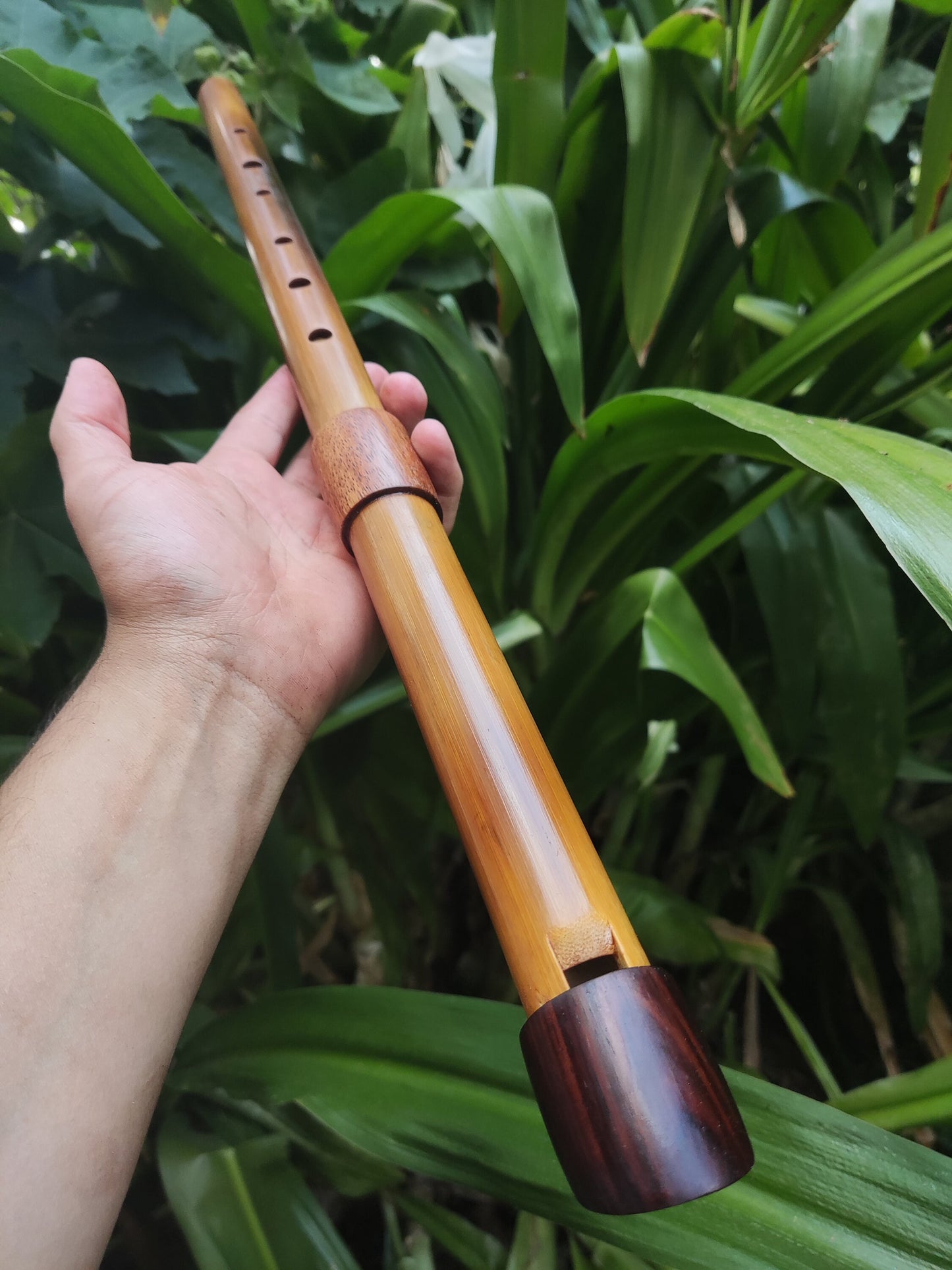 Low D Whistle, handmade out of Bamboo for Irish, Celtic and World Music. Unique wooden flute for folk and meditation, handmade by Rui Gomes