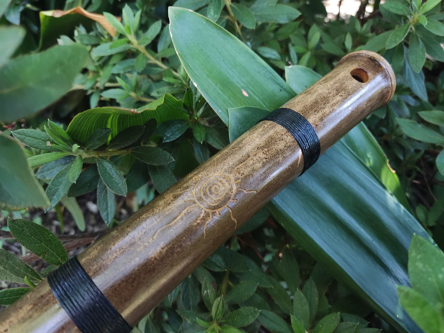 Deep Exotic Meditative Kokin Akebono Bamboo Flute in the key of low G#3. Rustic oriental flute. Ethnic asian flute. Deep transporting voice