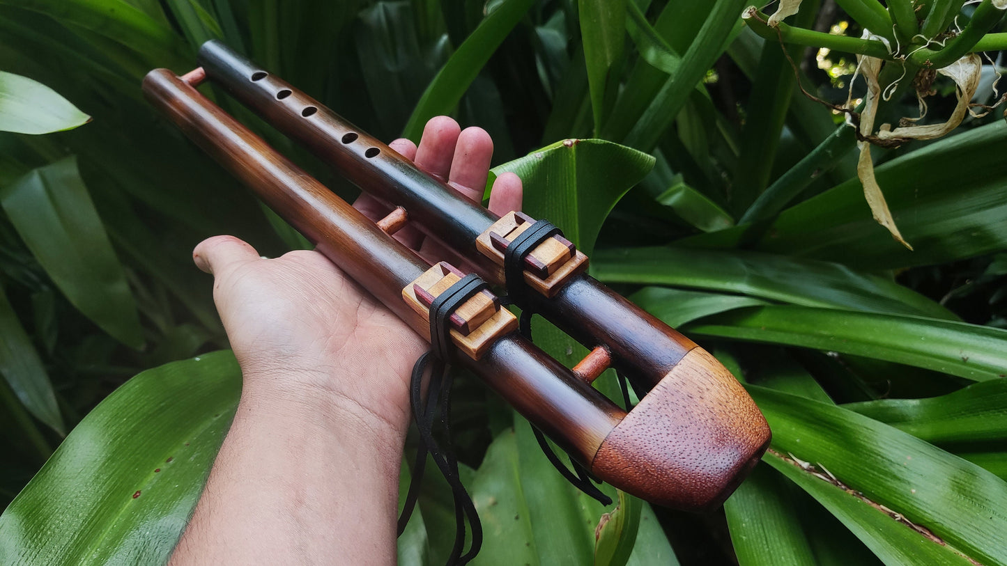 Native American Style Bamboo Drone flute in C#. Handmade Flute for Sound healing and Meditation Sessions