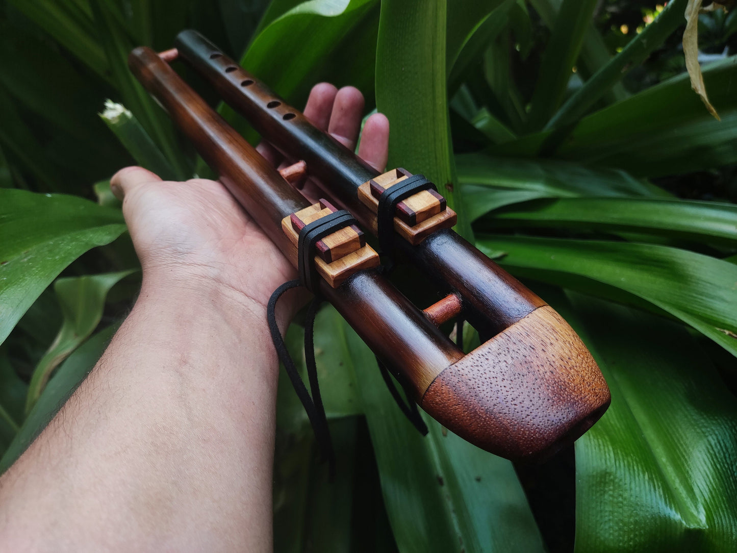 Native American Style Bamboo Drone flute in C#. Handmade Flute for Sound healing and Meditation Sessions