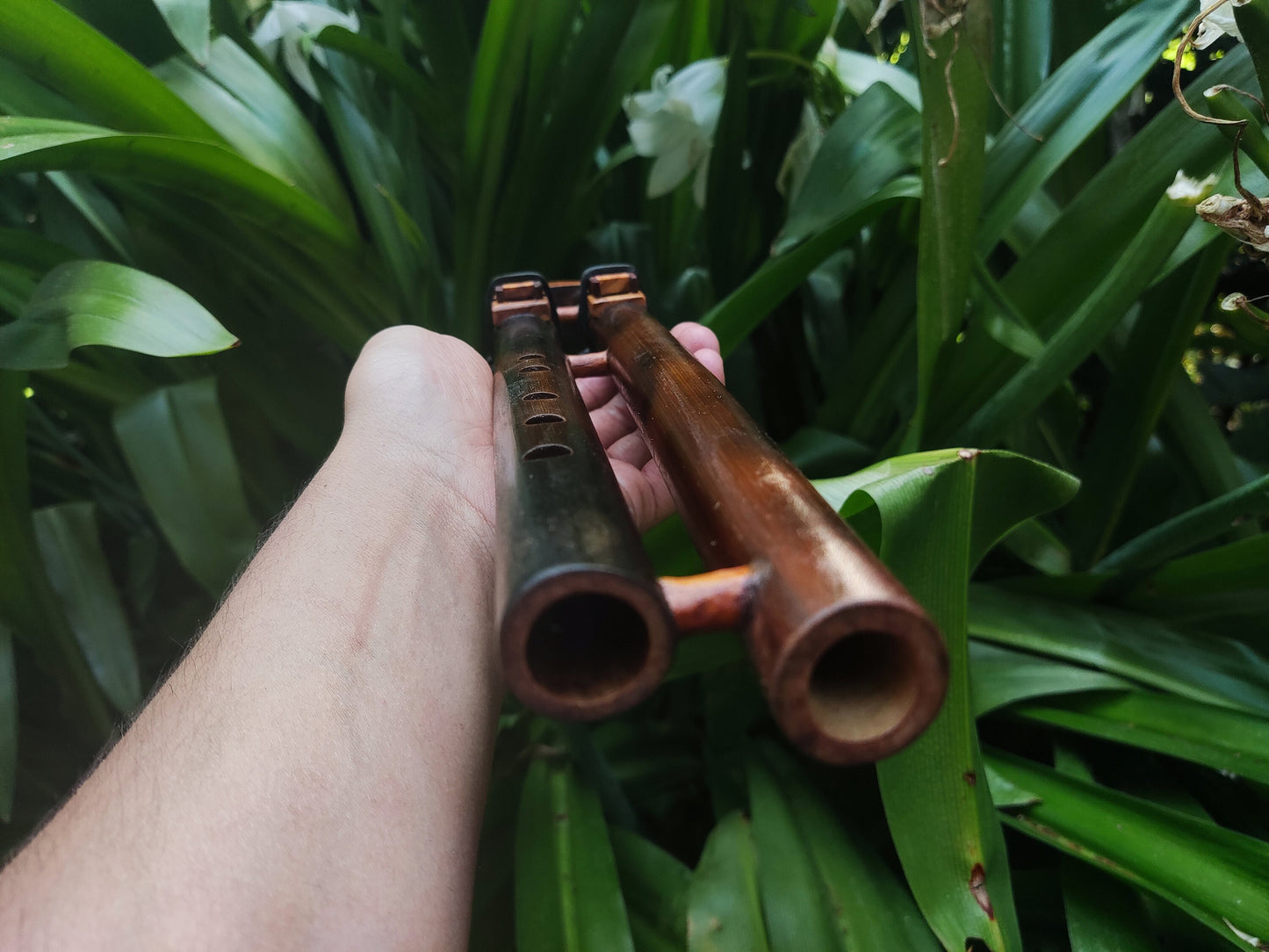 Native American Style Bamboo Drone flute in C#. Handmade Flute for Sound healing and Meditation Sessions