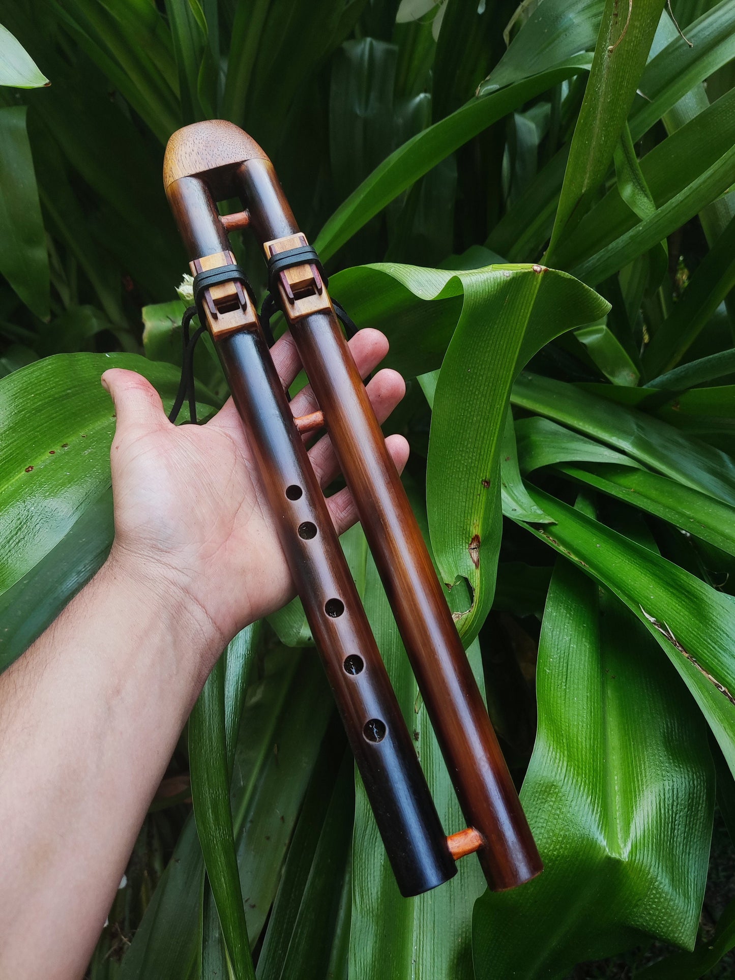 Native American Style Bamboo Drone flute in C#. Handmade Flute for Sound healing and Meditation Sessions