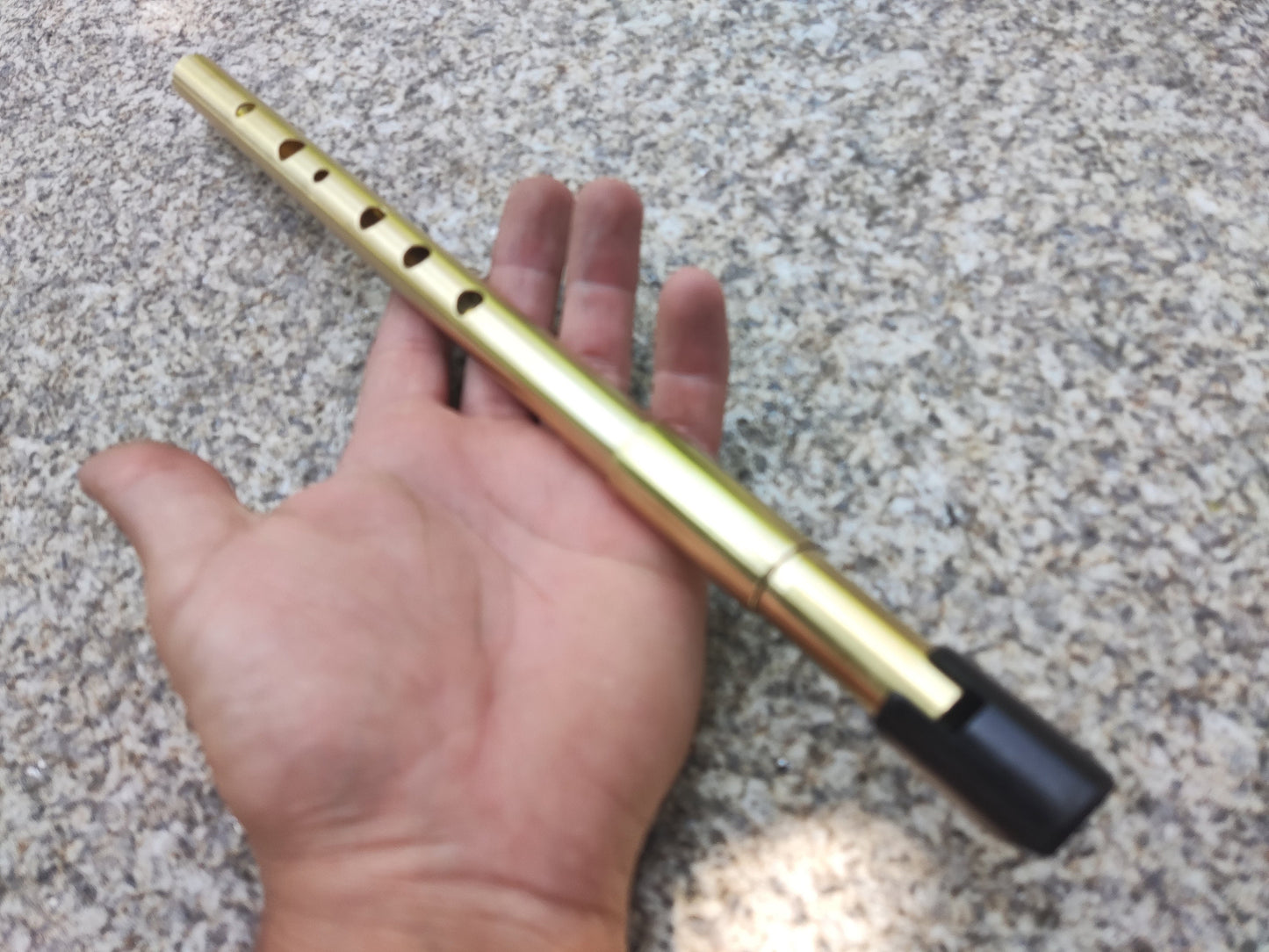 Penny Whistle in high C. Handmade tunable Tin Whistle, for Irish, celtic and Folk Music | Brass Flute by Rui Gomes