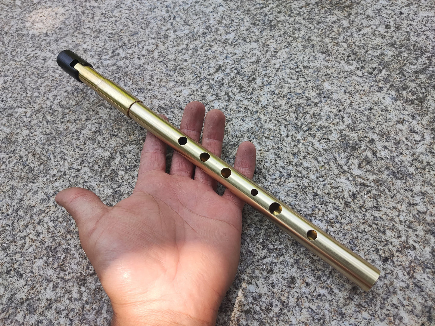 Penny Whistle in high C. Handmade tunable Tin Whistle, for Irish, celtic and Folk Music | Brass Flute by Rui Gomes