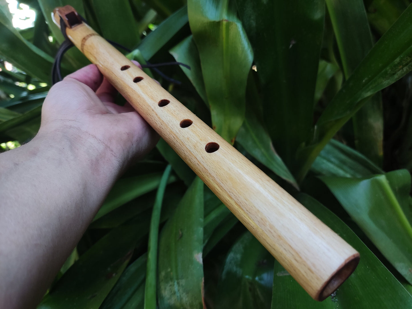 Native American Style Flute in the key of A for Meditation & Sound Healing by Rui Gomes, Handmade Wooden Instrument made with European Beech