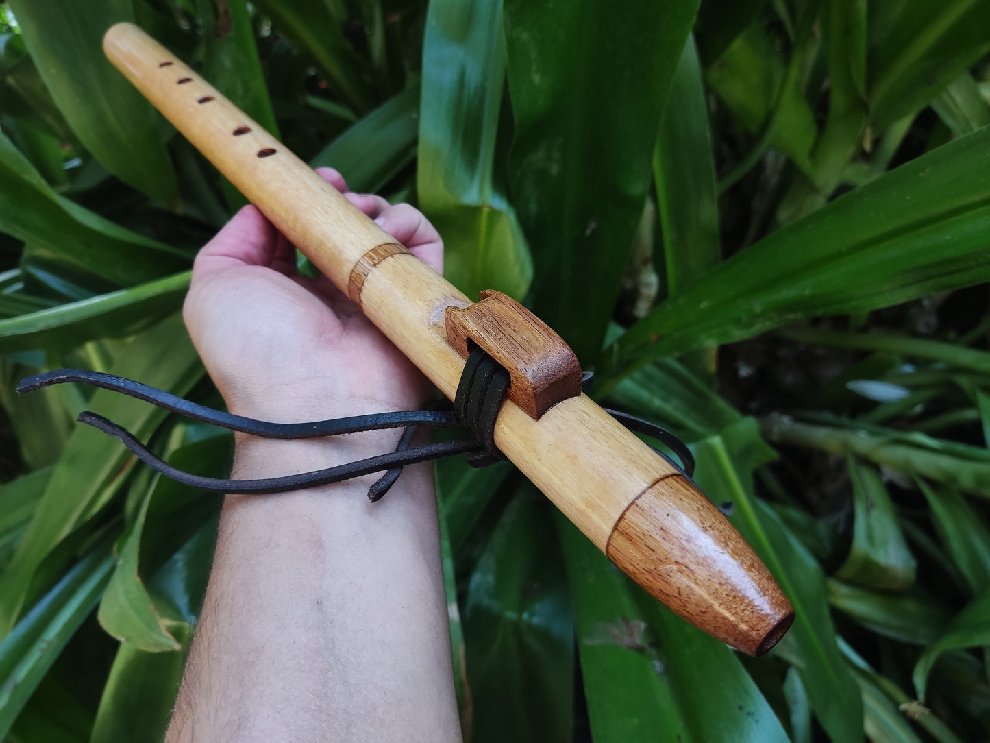Native American Style Flute in the key of A for Meditation & Sound Healing by Rui Gomes, Handmade Wooden Instrument made with European Beech