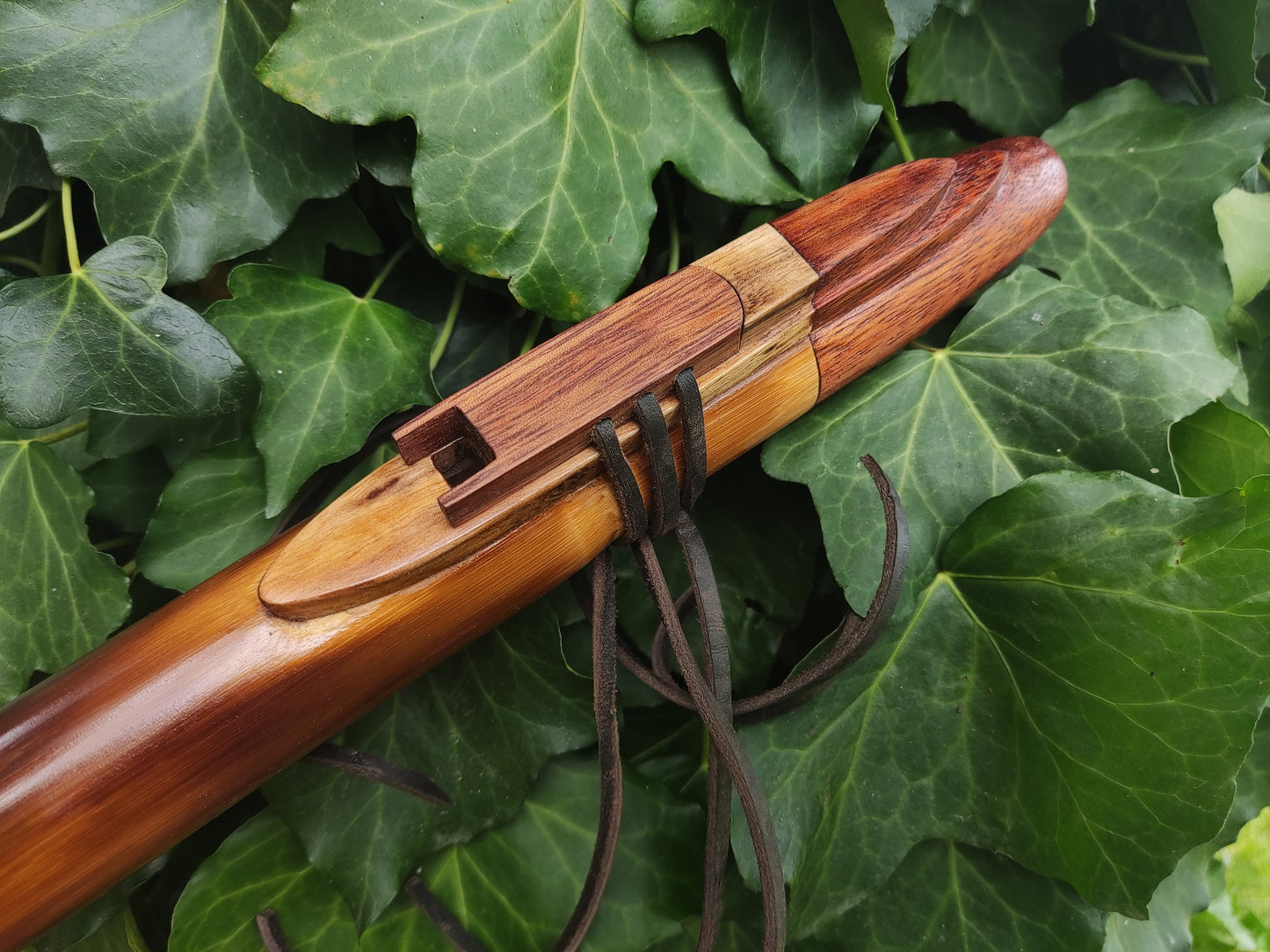 Low D Ethnic Native American Style Bamboo flute in the key of low D | Low D and Intuitive Meditation flute with a Rustic Design | Rui Gomes
