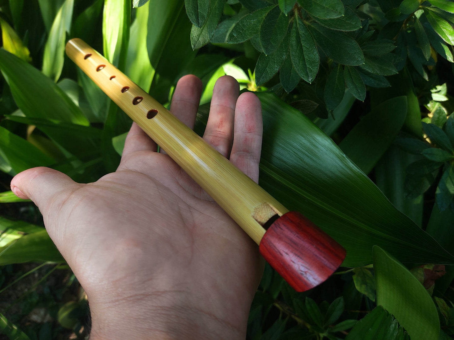 High D Tin Whistle handmade out of Bamboo and Padauk | Concert quality Irish style Soprano Whistle | Flute for Children | Gift for musician