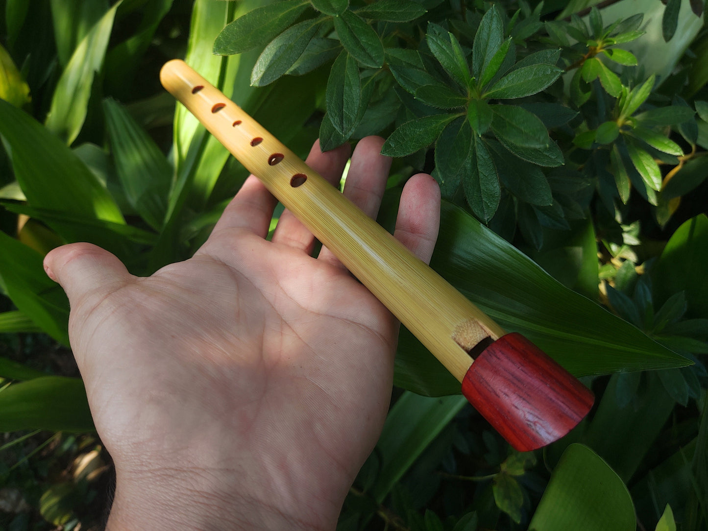 High D Tin Whistle handmade out of Bamboo and Padauk | Concert quality Irish style Soprano Whistle | Flute for Children | Gift for musician