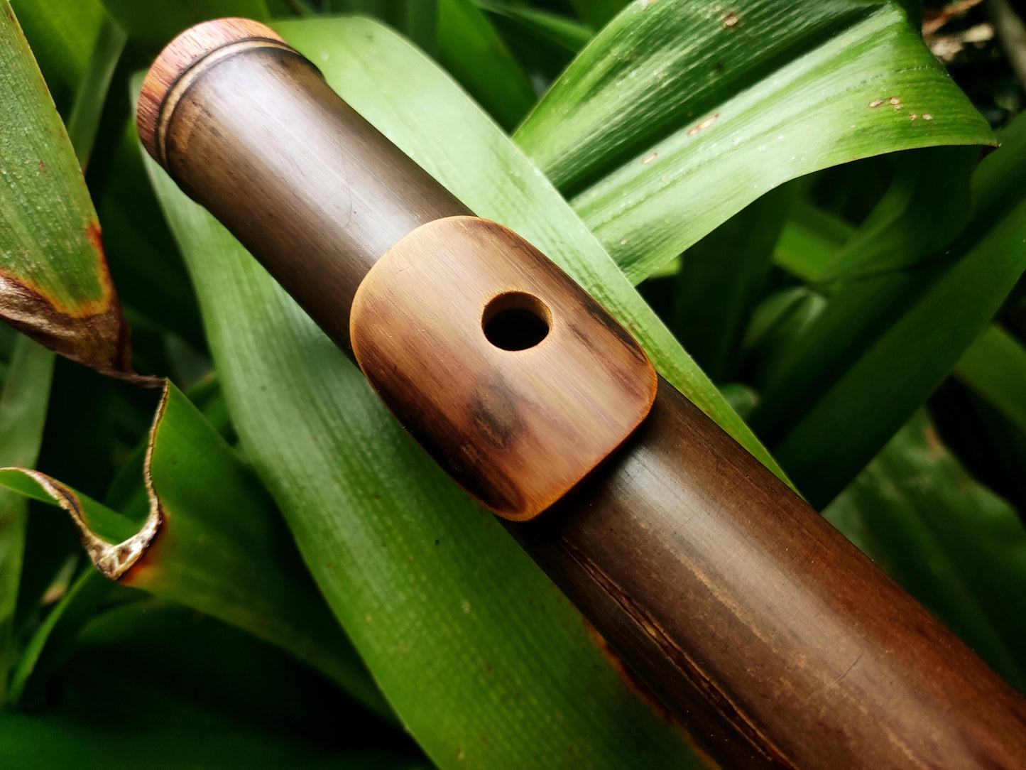 Low A Major Pentatonic Bamboo Flute with Lip Plate