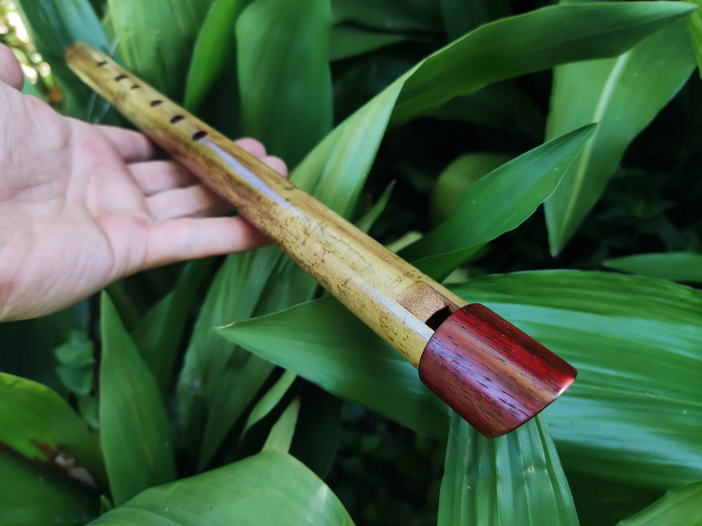 Handmade Whistle concert tuned in Bb/A#, Irish style Penny Whiste made of bamboo, Intuitive Flute with a Rustic Design, Gift for Musician
