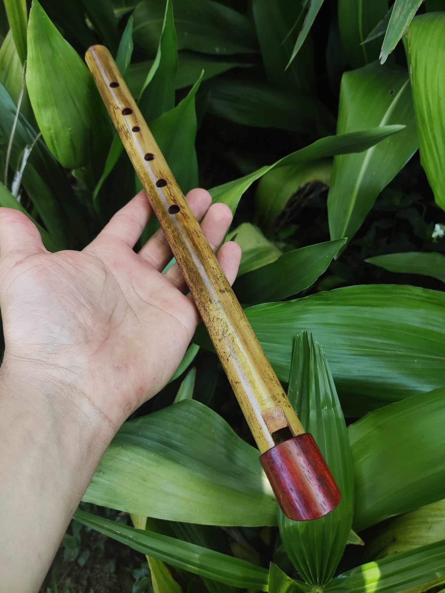 Handmade Whistle concert tuned in Bb/A#, Irish style Penny Whiste made of bamboo, Intuitive Flute with a Rustic Design, Gift for Musician
