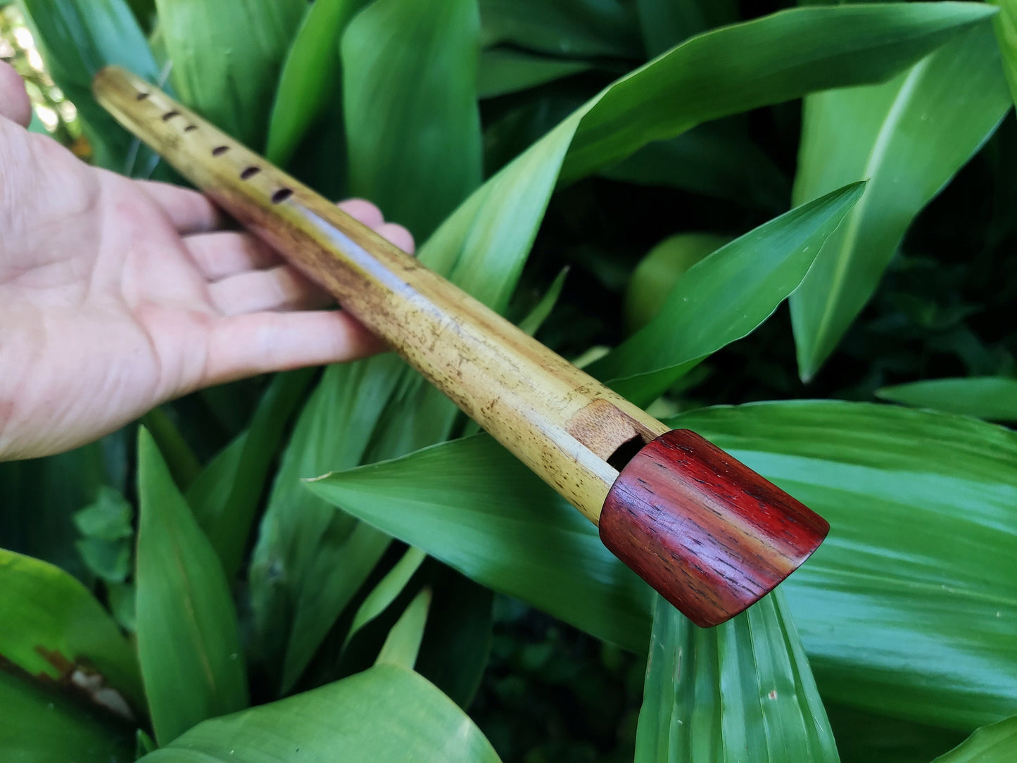 Handmade Whistle concert tuned in Bb/A#, Irish style Penny Whiste made of bamboo, Intuitive Flute with a Rustic Design, Gift for Musician