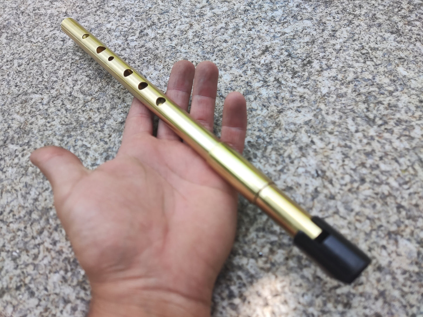 Penny Whistle in high C. Handmade tunable Tin Whistle, for Irish, celtic and Folk Music | Brass Flute by Rui Gomes