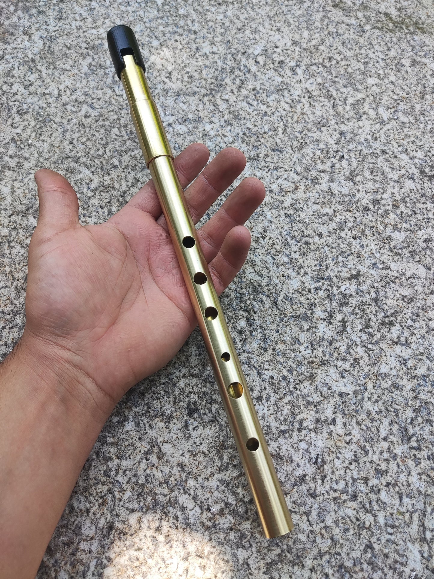 Penny Whistle in high C. Handmade tunable Tin Whistle, for Irish, celtic and Folk Music | Brass Flute by Rui Gomes
