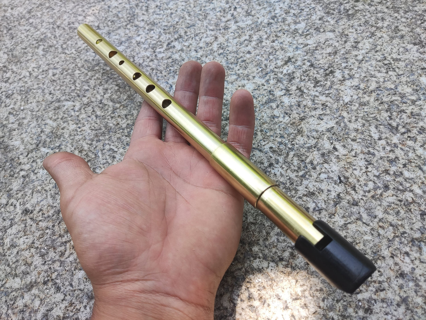 Penny Whistle in high C. Handmade tunable Tin Whistle, for Irish, celtic and Folk Music | Brass Flute by Rui Gomes