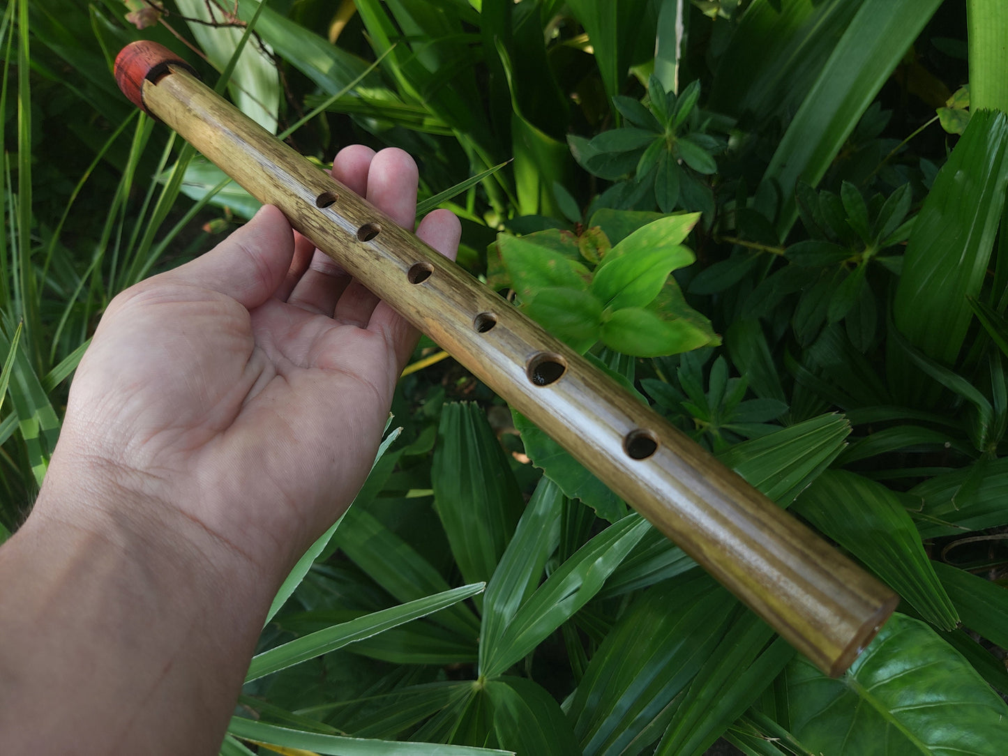 Handmade Bamboo Whistle in B flat, built in the Irish style, with a major scale. Wooden penny whistle, for Irish and Folk Music by Rui Gomes